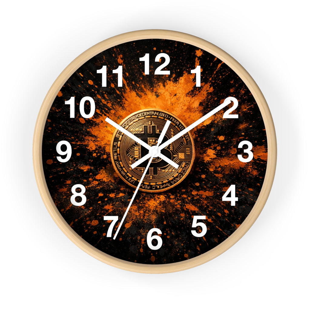 Bitcoin Abstract Wall Clock