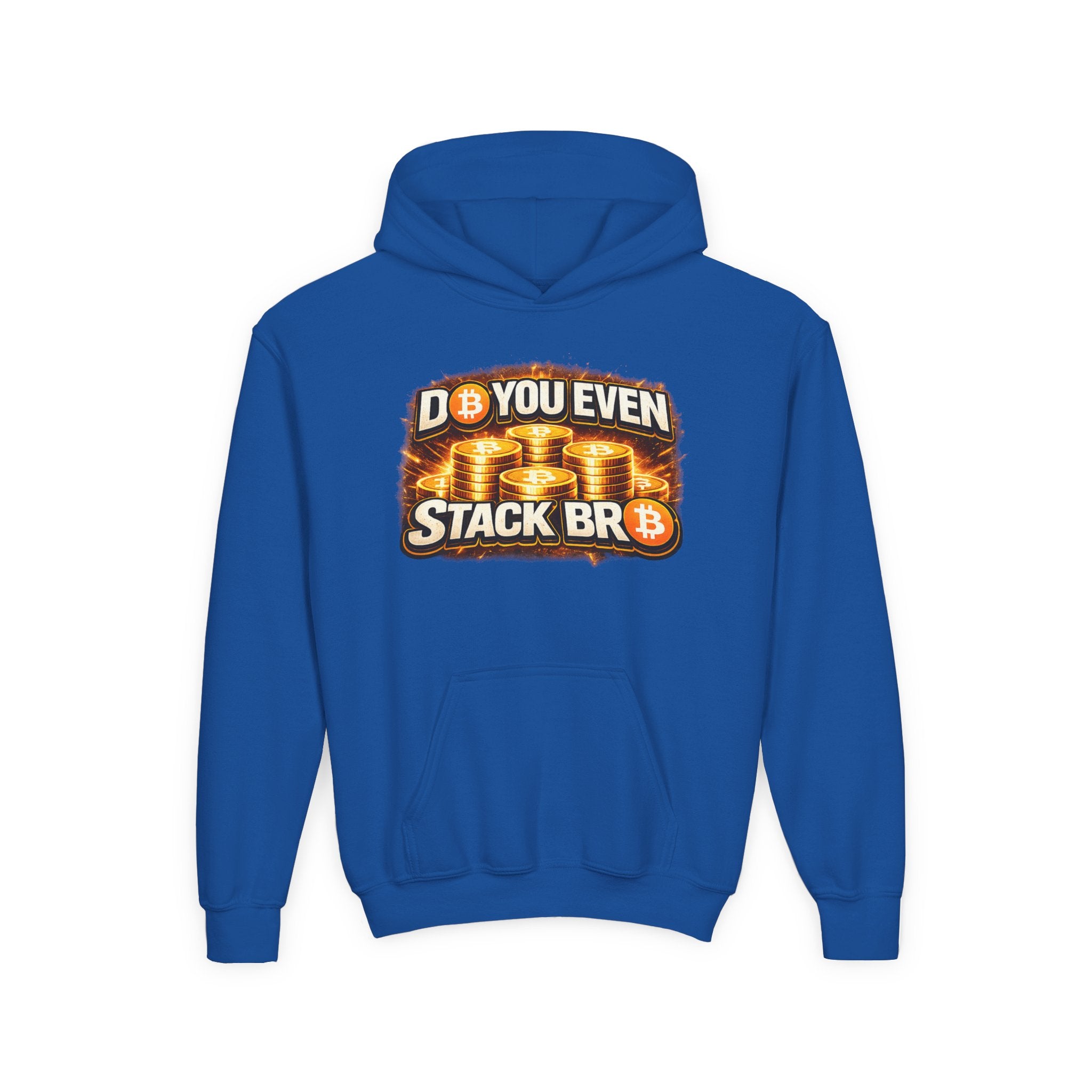 Do You Even Stack Bro Double Sided Youth Heavy Blend Hooded Sweatshirt