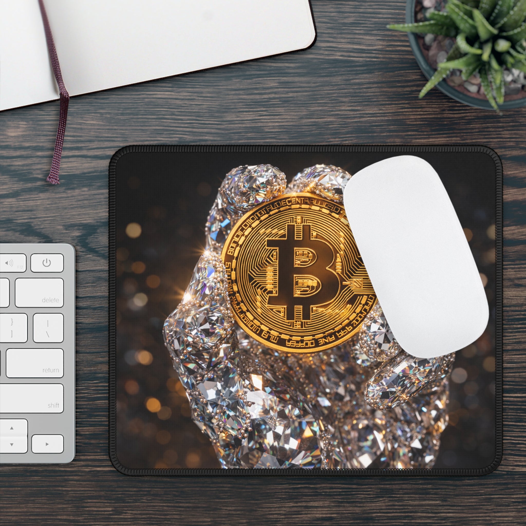 Diamond Hand Bitcoin Gaming Mouse Pad