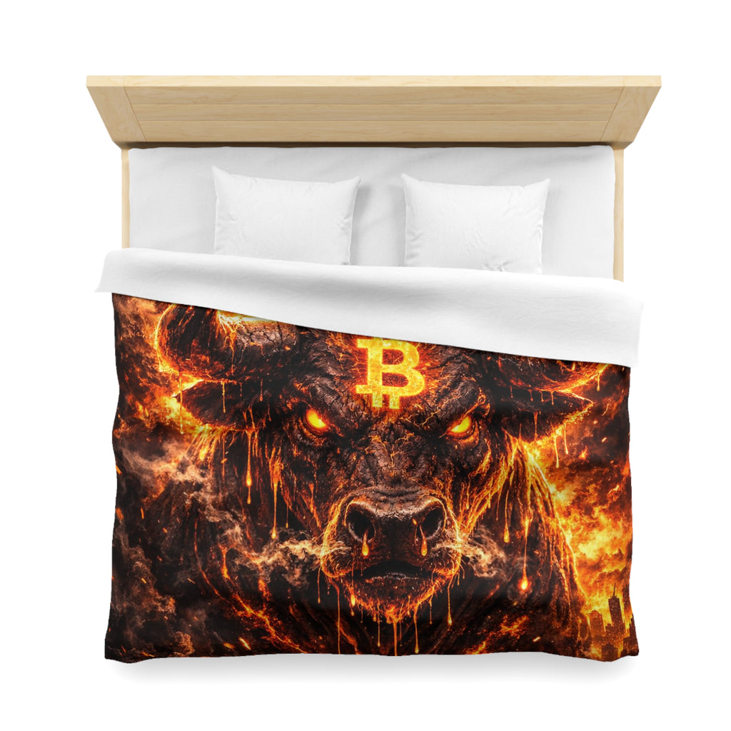 Bitcoin Bull Microfiber Duvet Cover