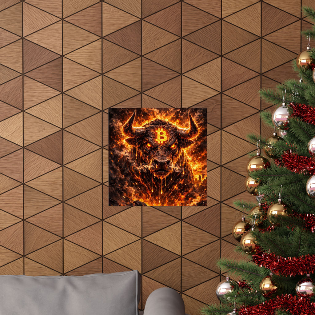 Bitcoin Bull Matte Vertical Posters
