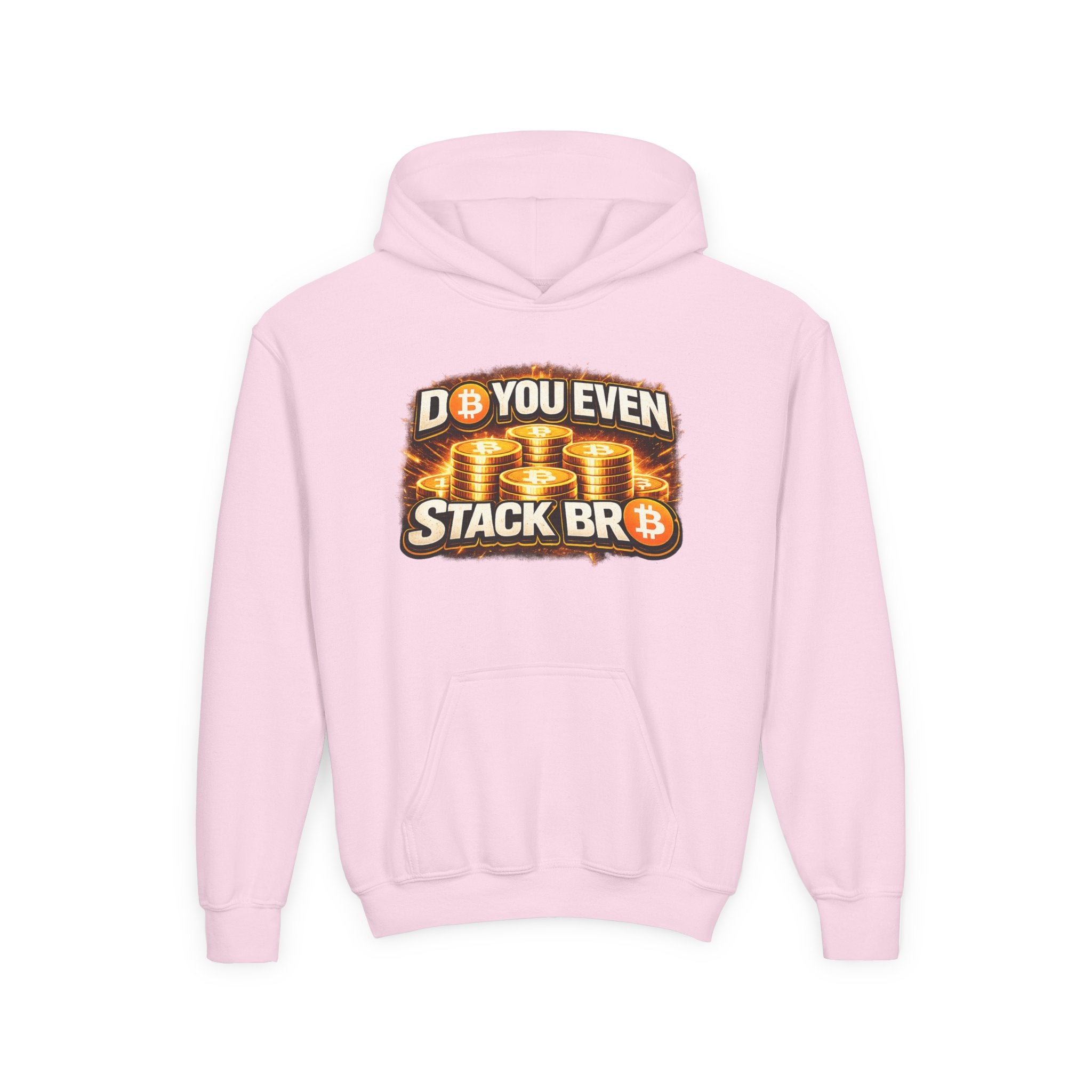 Do You Even Stack Bro Double Sided Youth Heavy Blend Hooded Sweatshirt