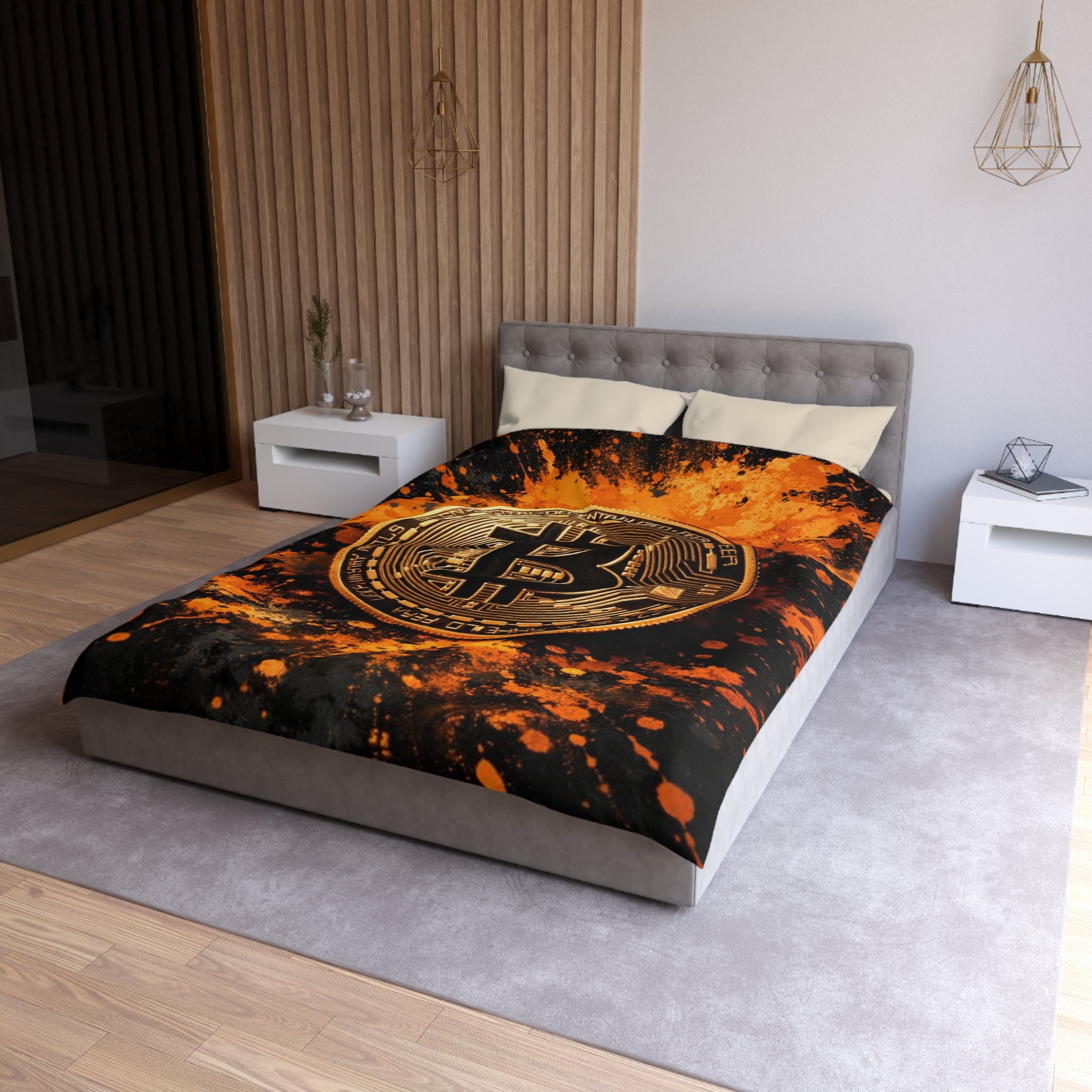 Bitcoin Full Art Microfiber Duvet Cover