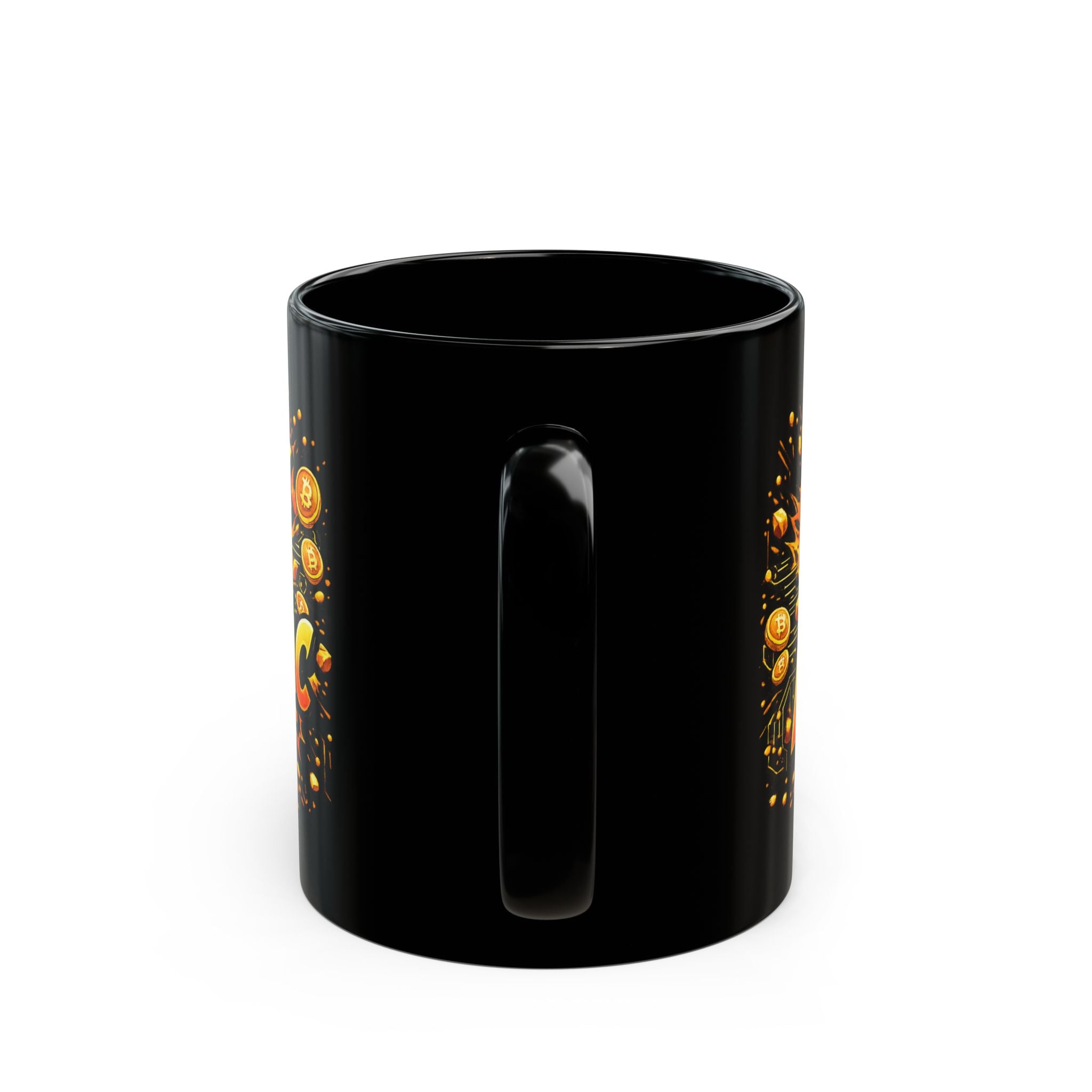 Stack Sats Abstract Black Mug (11oz, 15oz)