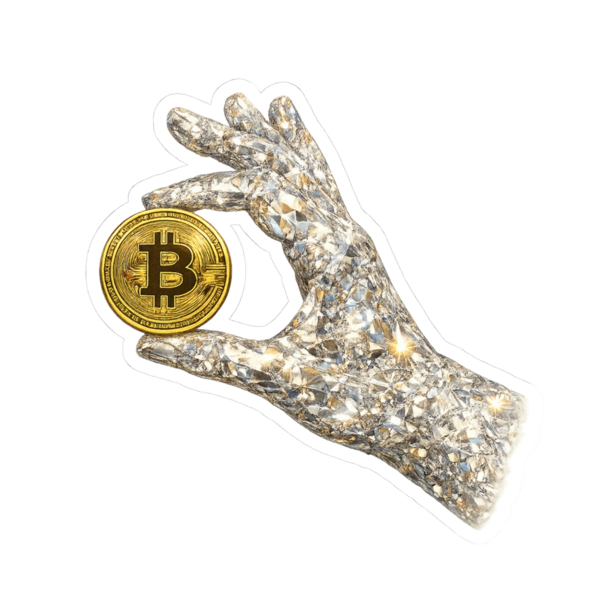 Diamond Hand Kiss-Cut Stickers