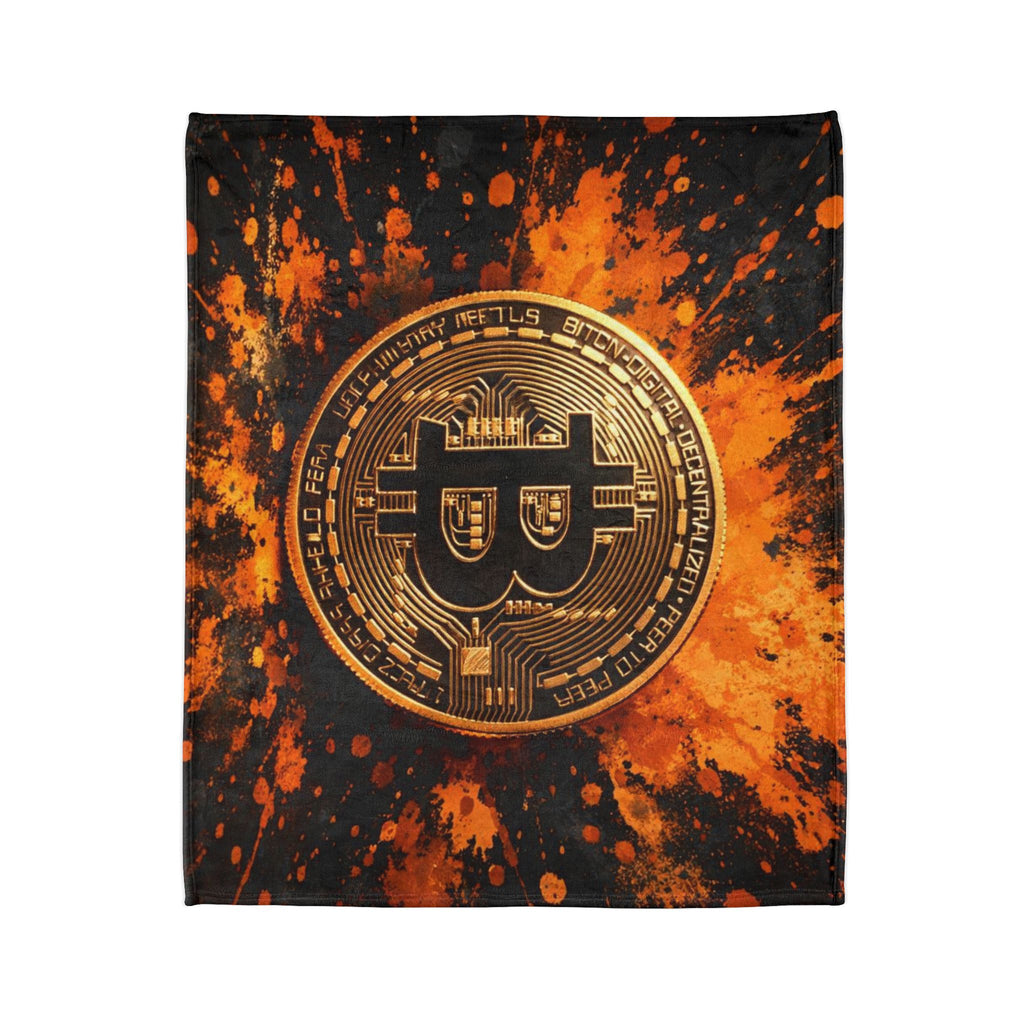 Bitcoin Full Art Soft Polyester Blanket