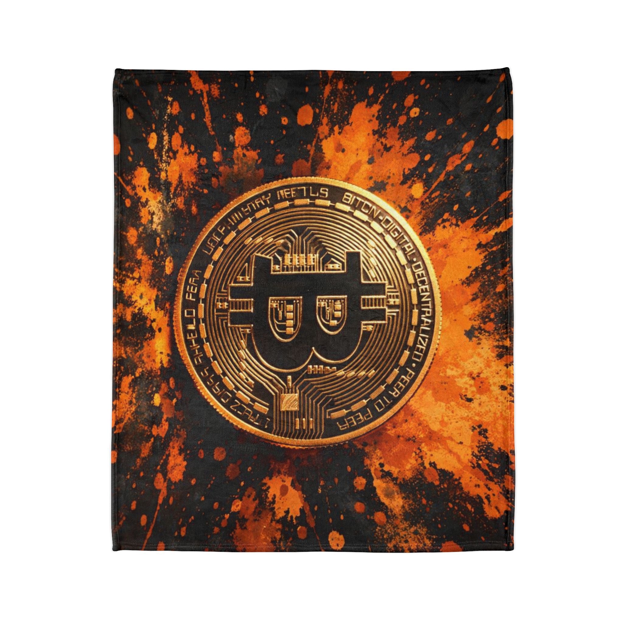 Bitcoin Full Art Soft Polyester Blanket