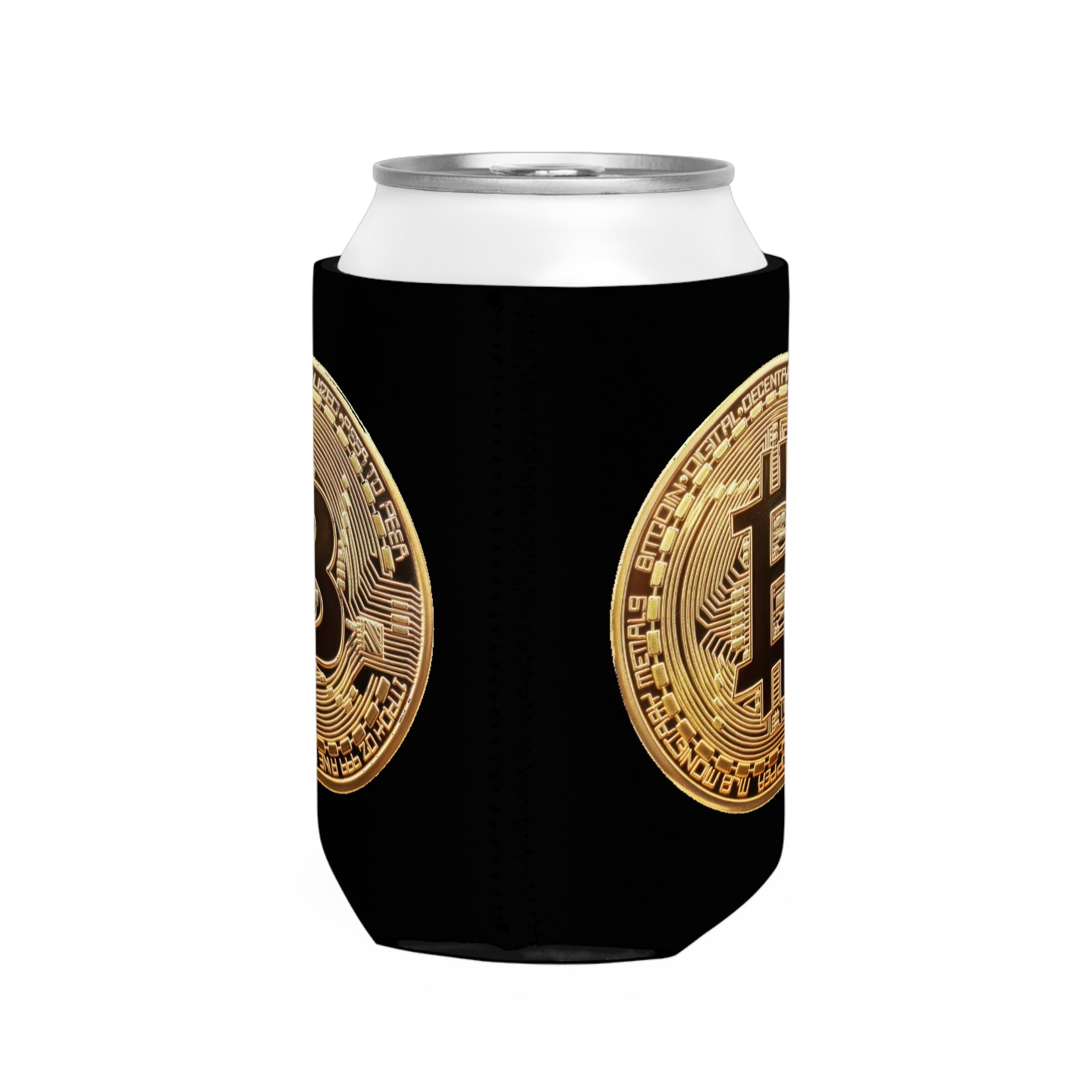 Black Bitcoin Can Cooler Sleeve