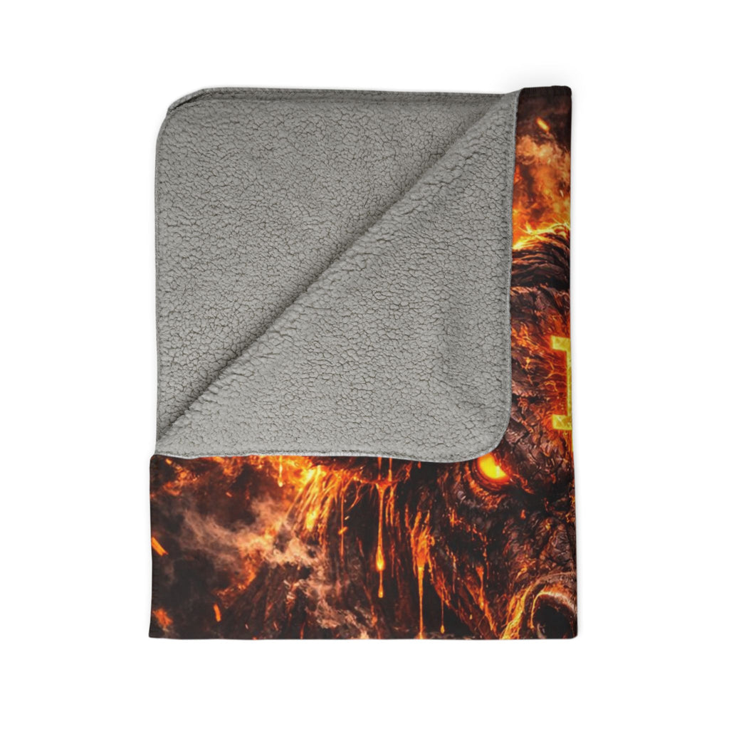 Bitcoin Bull Fleece Sherpa Blanket