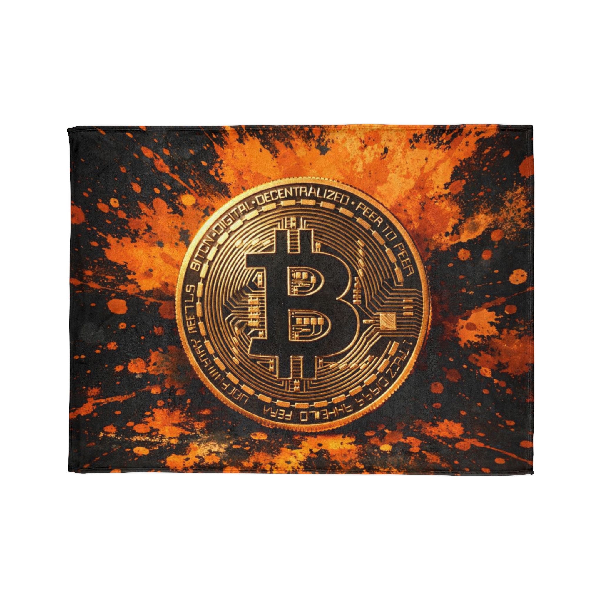 Bitcoin Full Art Soft Polyester Blanket