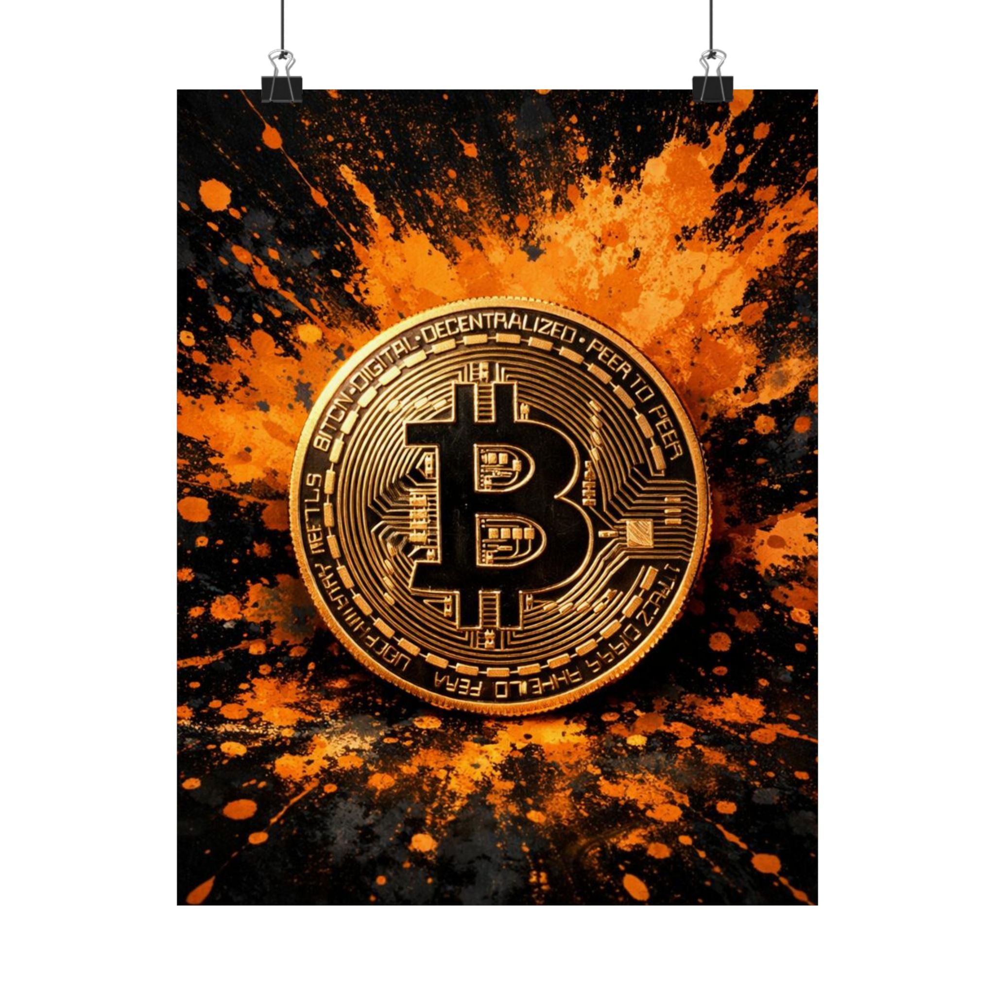 Bitcoin Full Art Matte Vertical Posters