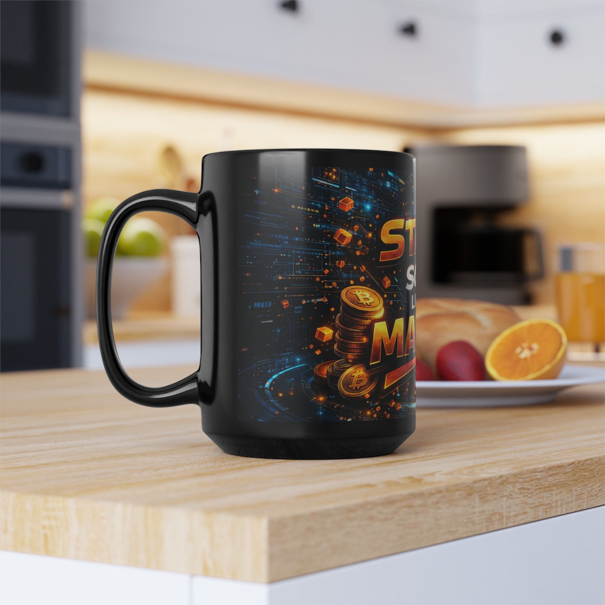 Stack Full Art Black Mug (11oz, 15oz)