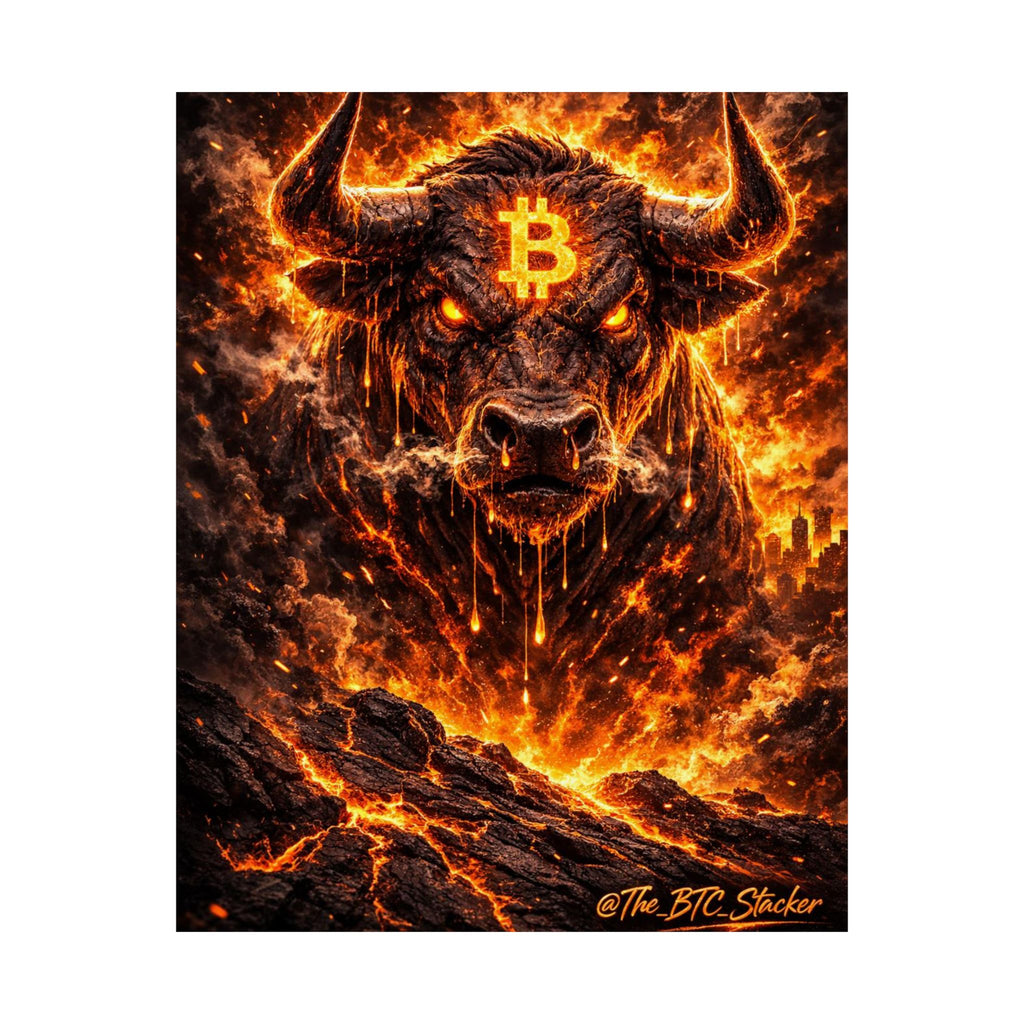 Bitcoin Bull Matte Vertical Posters