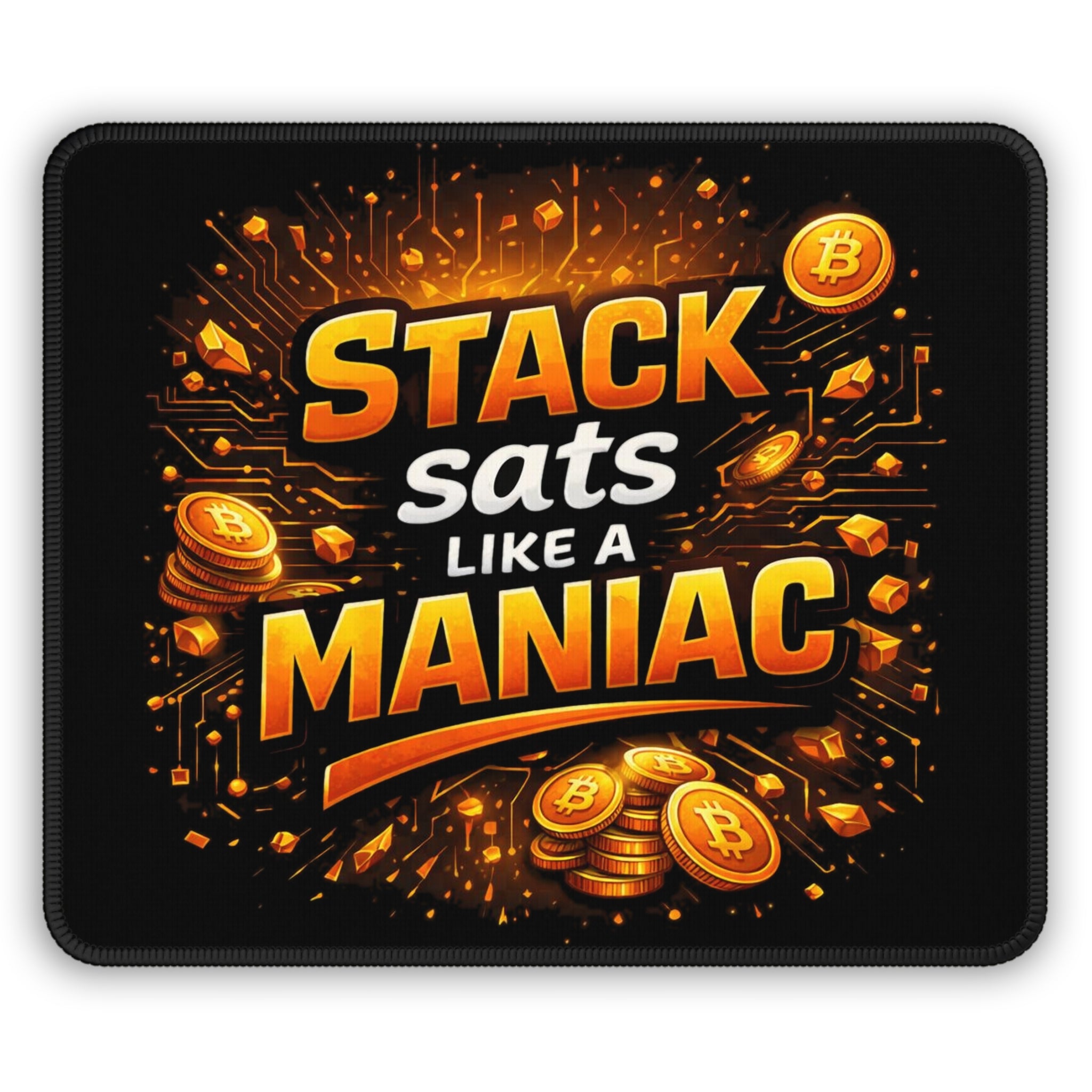 Stack Sats Quote Gaming Mouse Pad