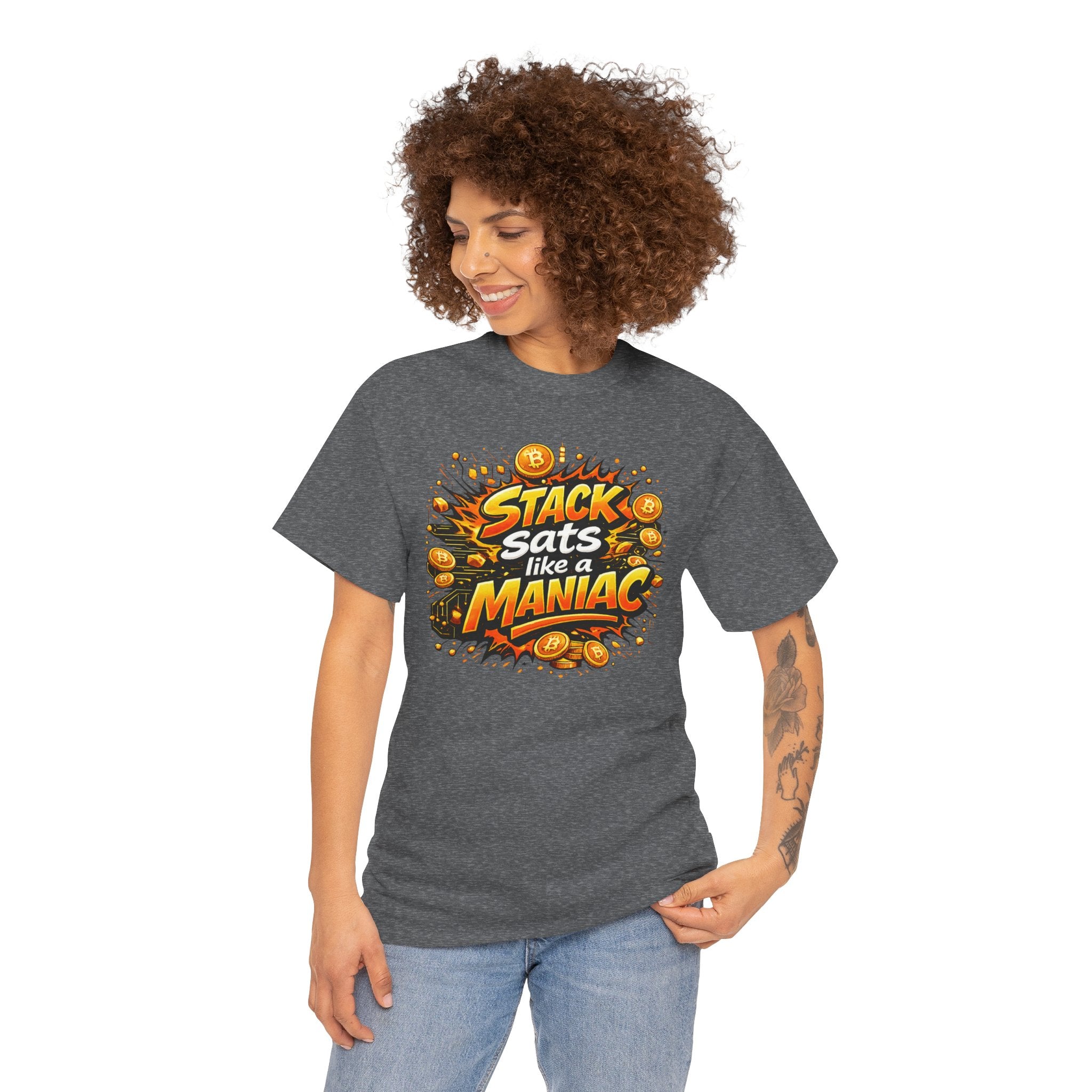 Stack Sats Abstract Unisex Heavy Cotton Tee