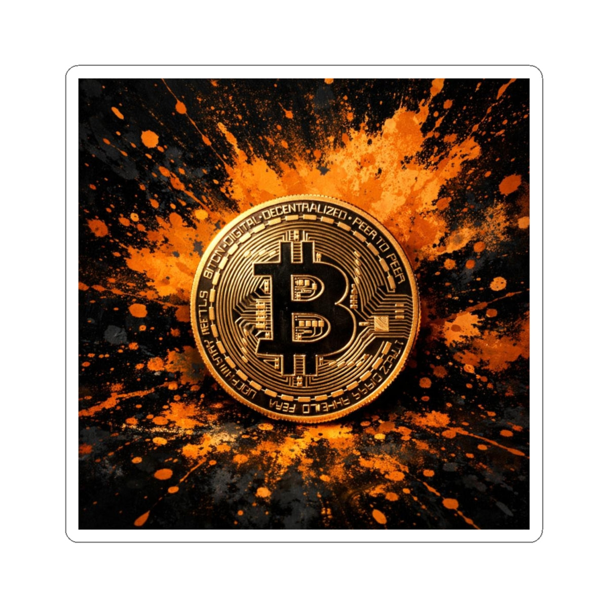 Bitcoin Full Art Kiss-Cut Stickers