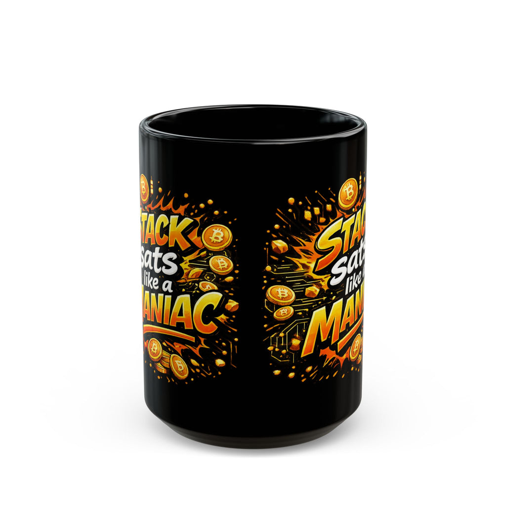Stack Sats Abstract Black Mug (11oz, 15oz)