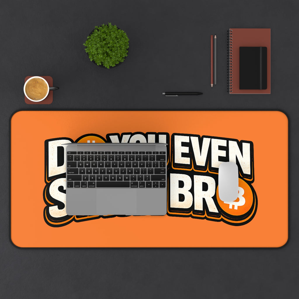 Do You Even Stack Orange Desk Mat