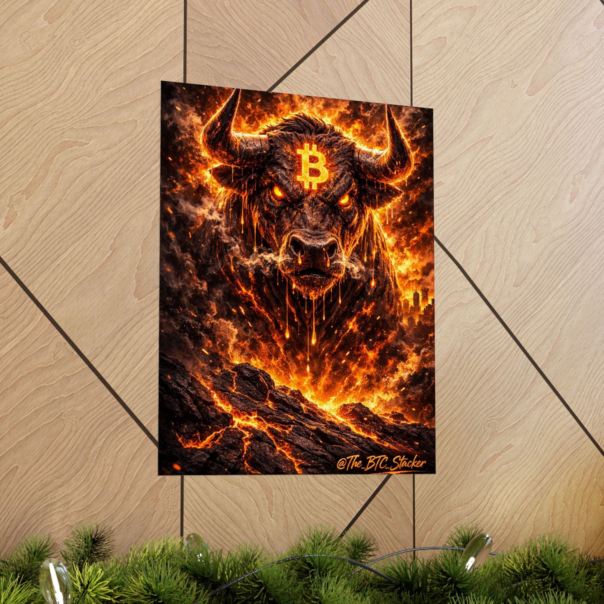 Bitcoin Bull Matte Vertical Posters