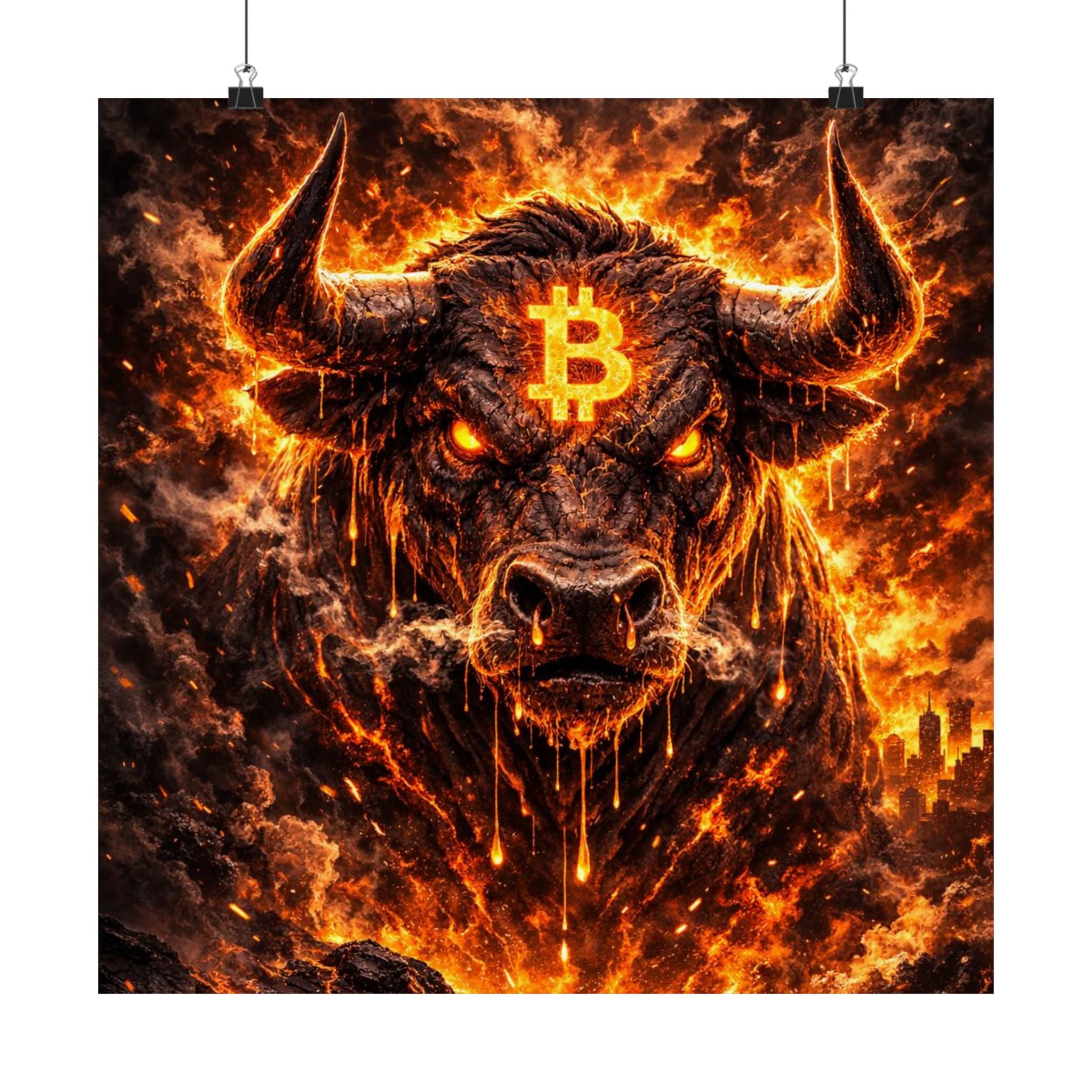 Bitcoin Bull Matte Vertical Posters