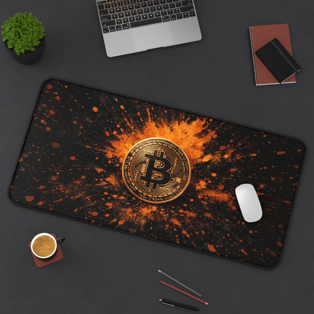 Bitcoin Abstract Desk Mat