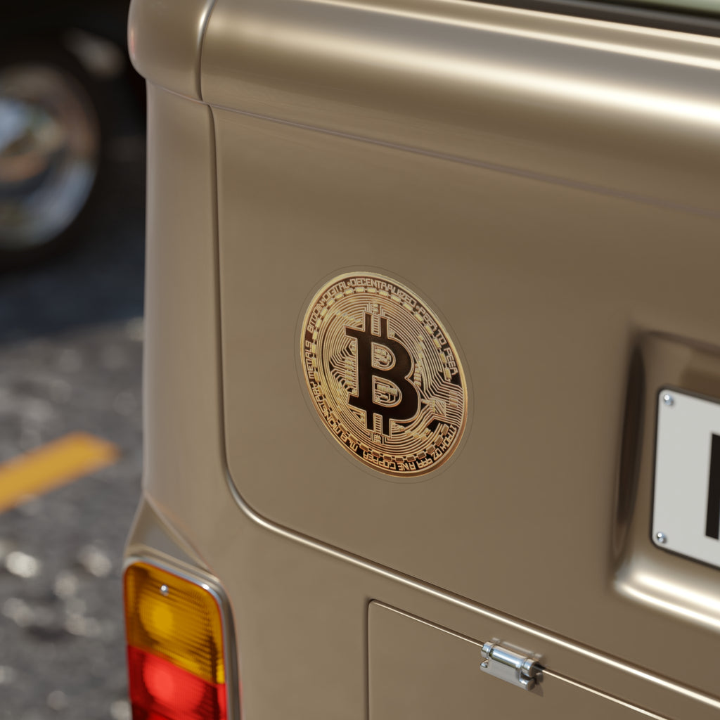 Bitcoin Transparent Outdoor Stickers, Die-Cut, 1pc