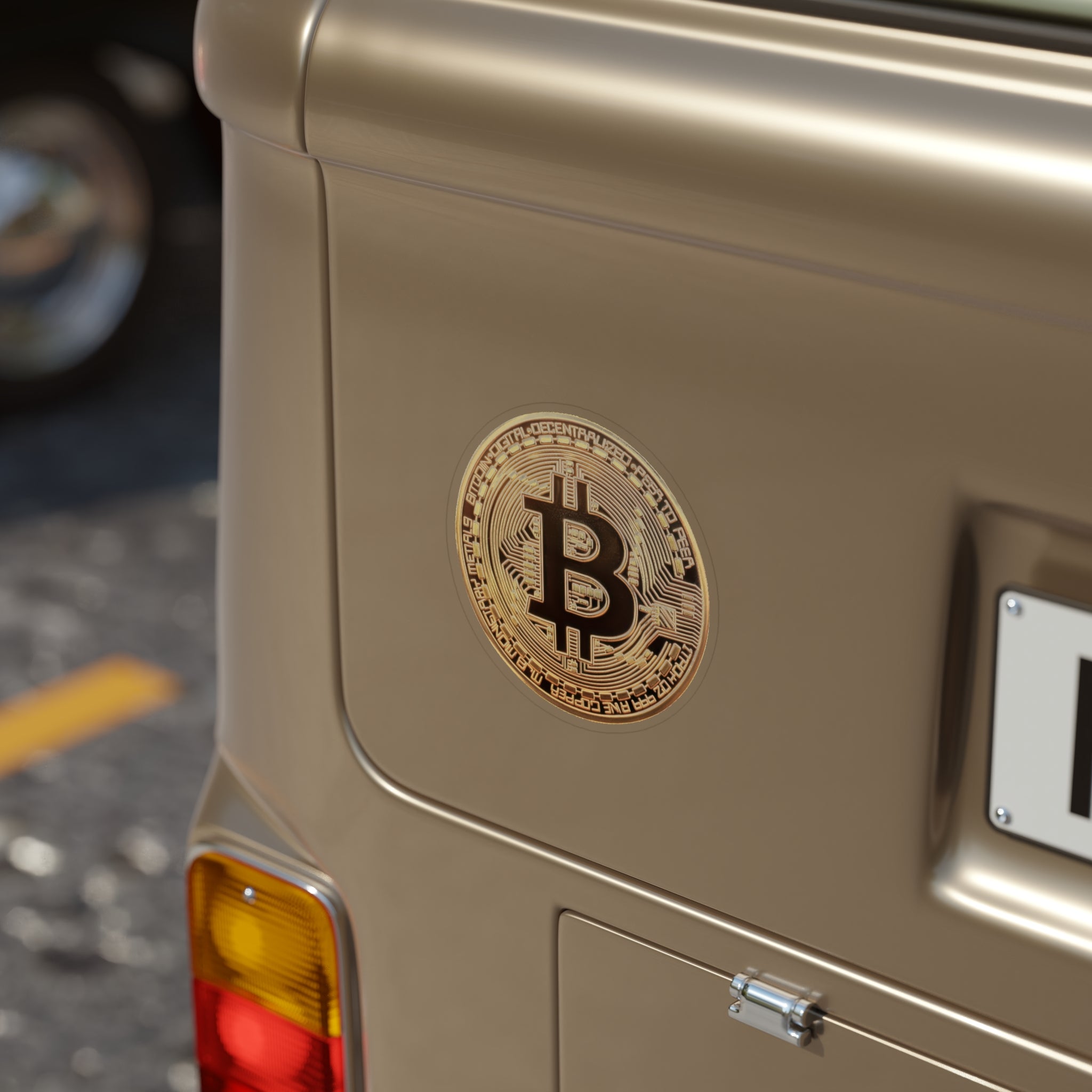 Bitcoin Transparent Outdoor Stickers, Die-Cut, 1pc