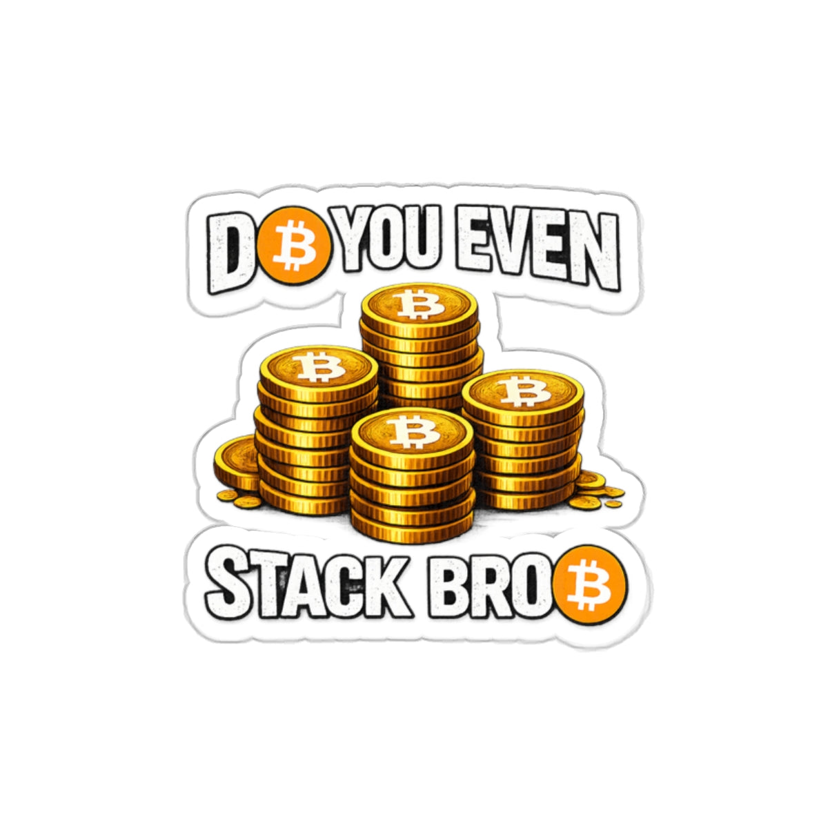 Bitcoin Stack Die-Cut Stickers