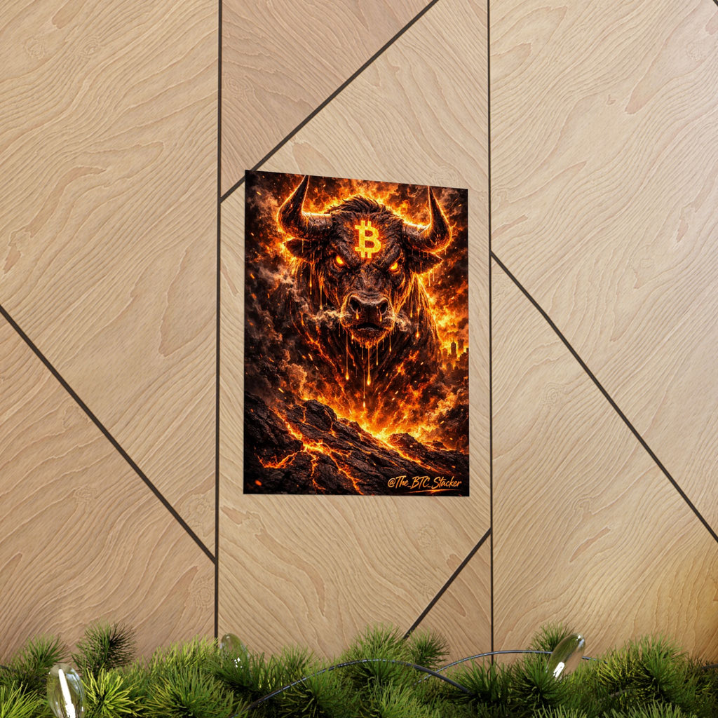 Bitcoin Bull Matte Vertical Posters