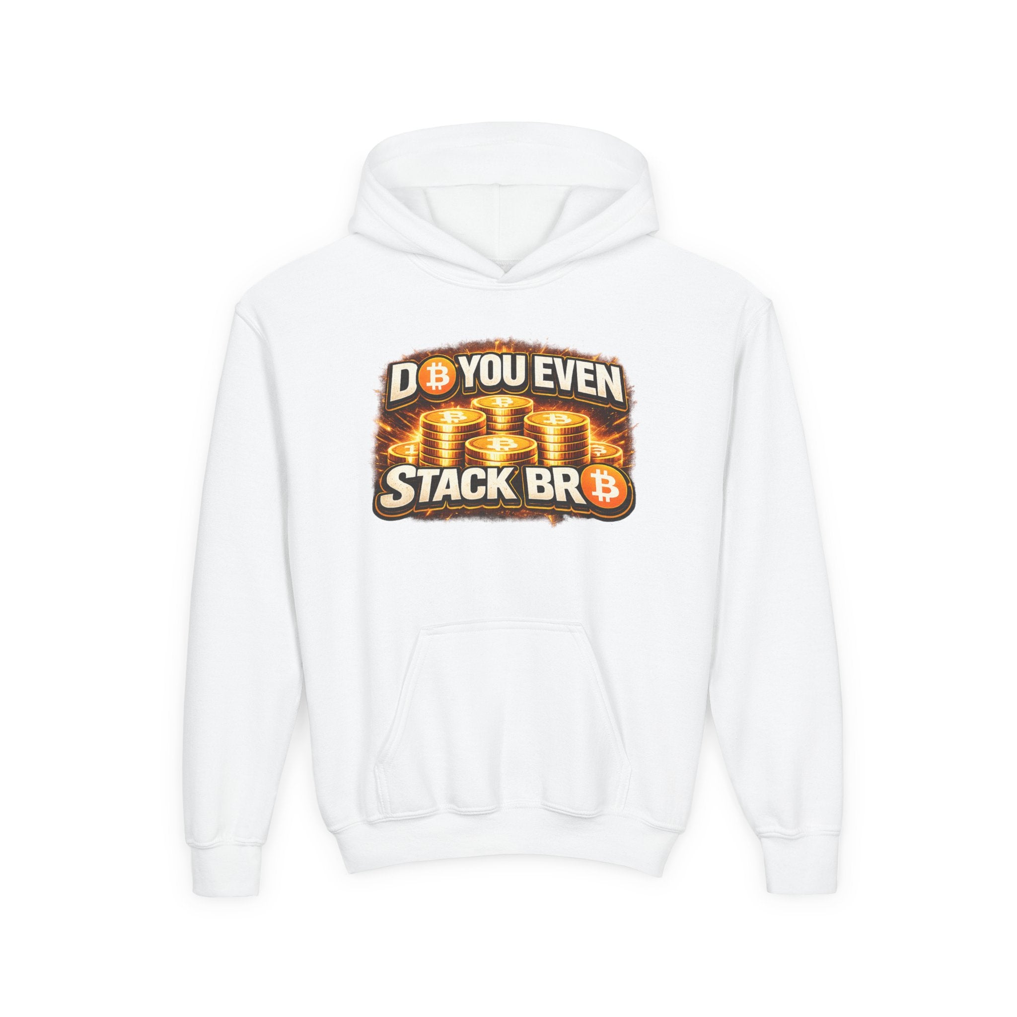 Do You Even Stack Bro Double Sided Youth Heavy Blend Hooded Sweatshirt