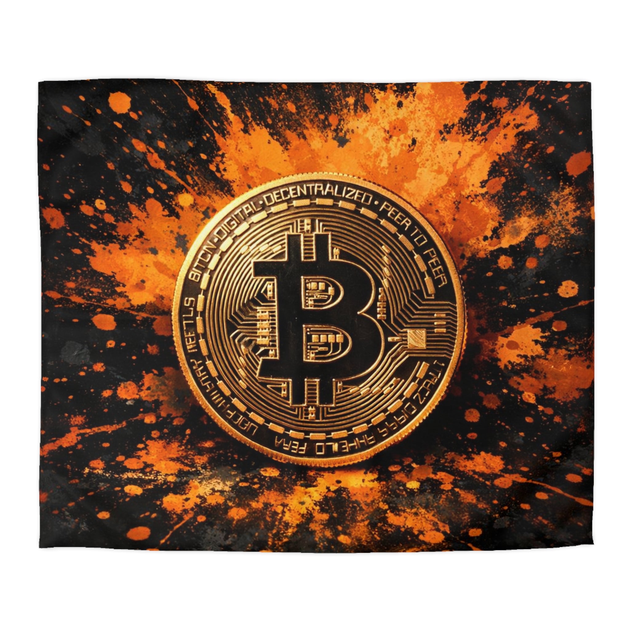 Bitcoin Full Art Microfiber Duvet Cover