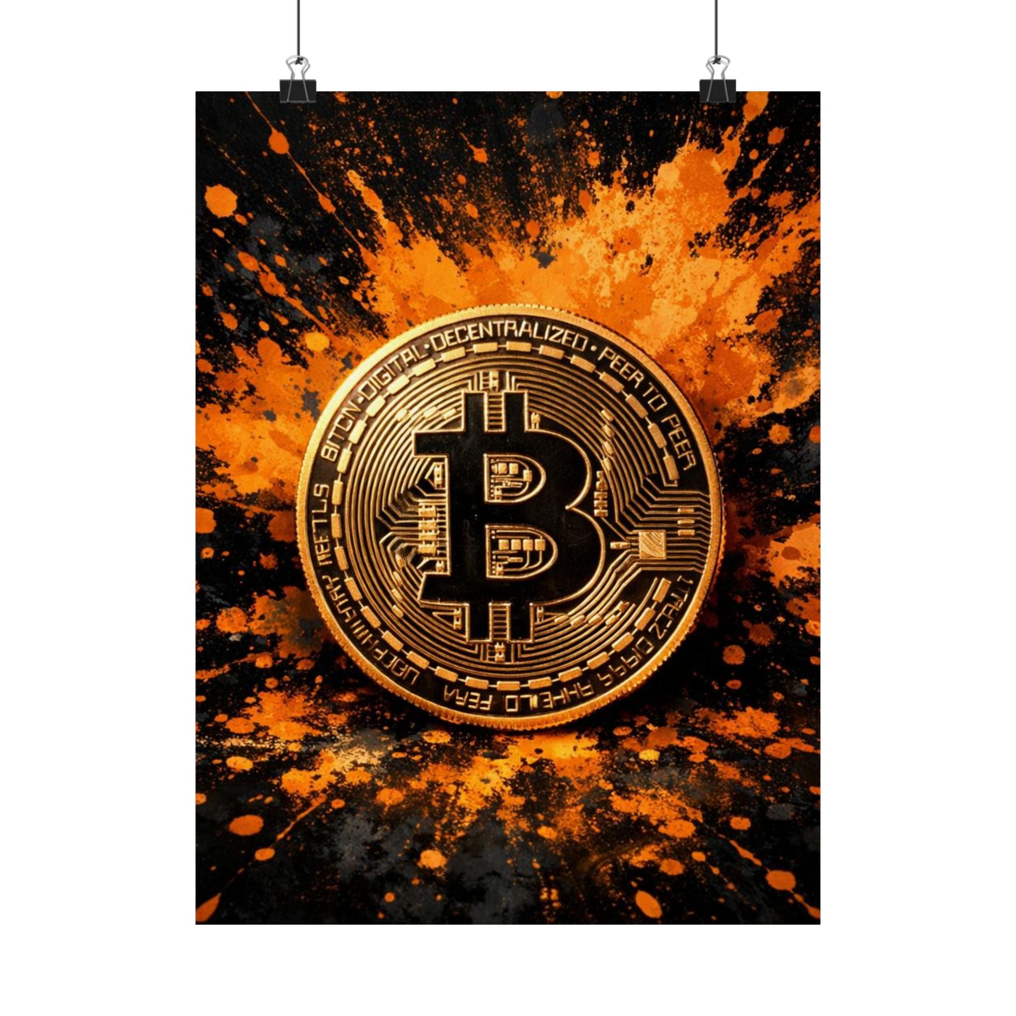 Bitcoin Full Art Matte Vertical Posters