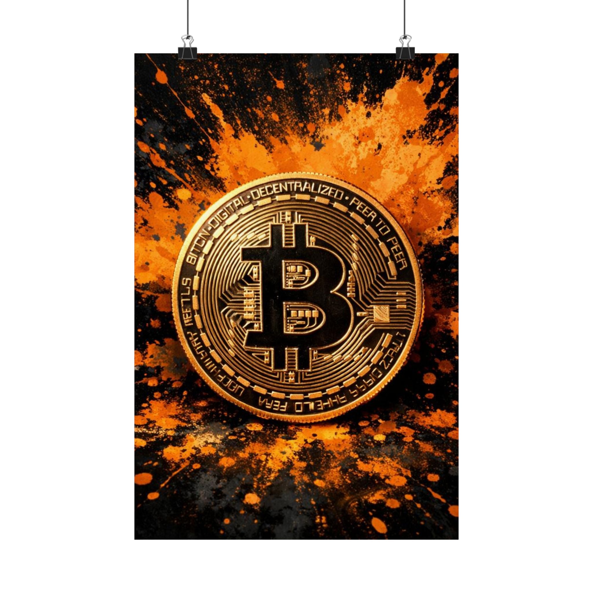 Bitcoin Full Art Matte Vertical Posters