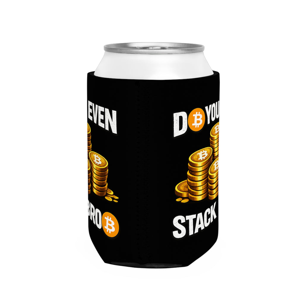 Black Do You Even Stack Bro Can Cooler Sleeve