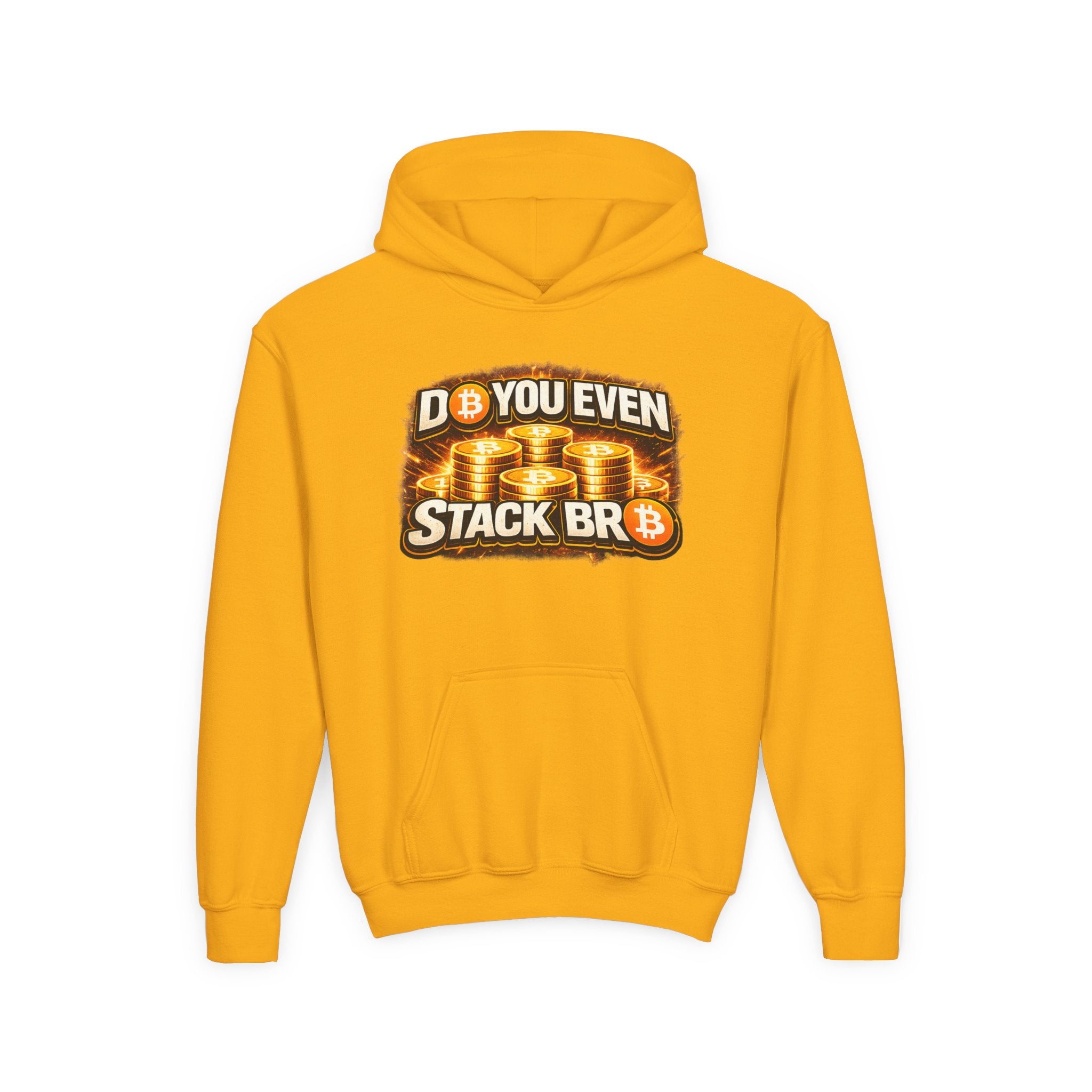 Do You Even Stack Bro Double Sided Youth Heavy Blend Hooded Sweatshirt