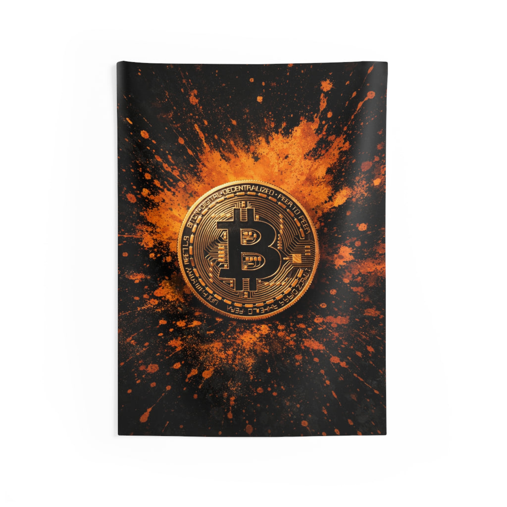 Bitcoin Abstract Indoor Wall Tapestries