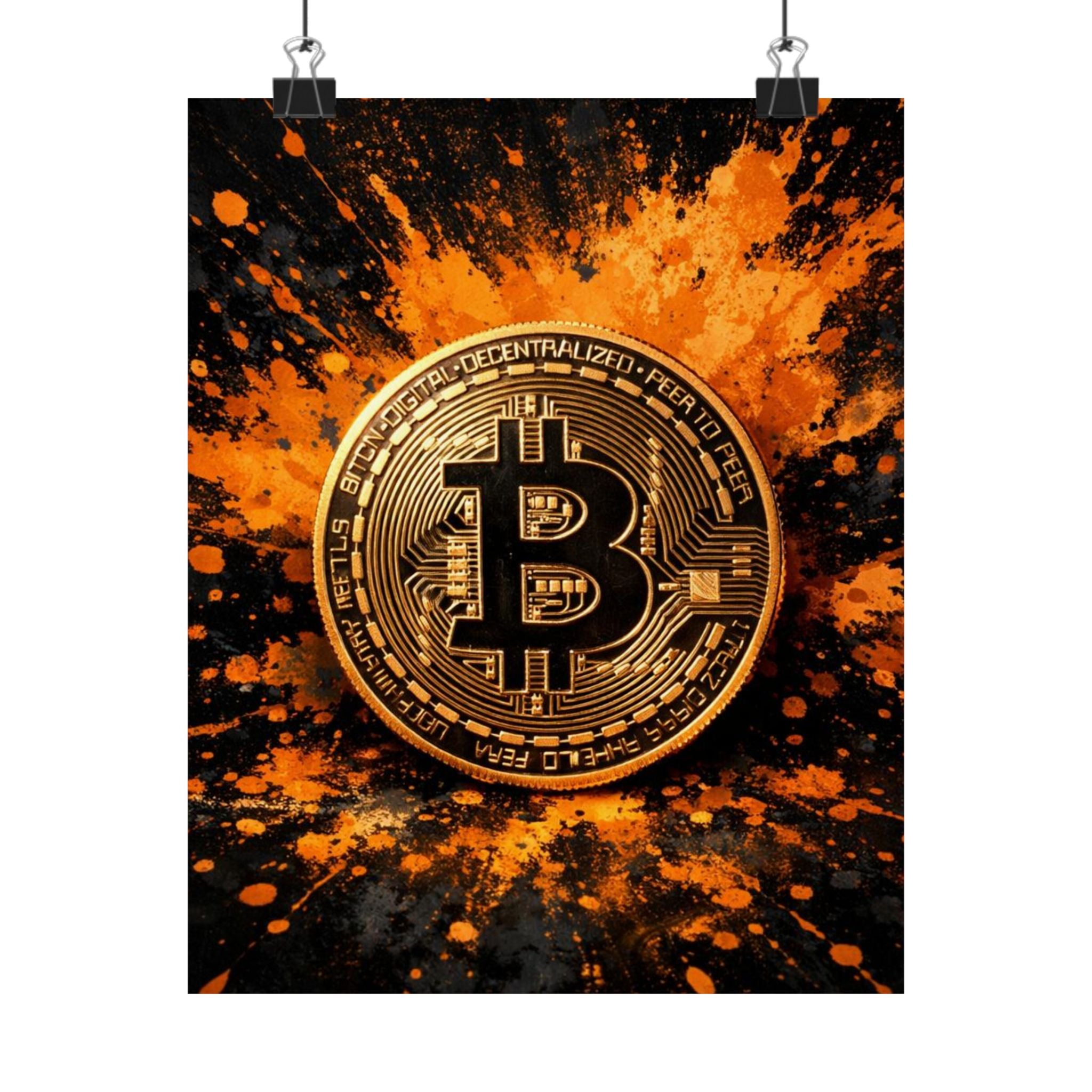 Bitcoin Full Art Matte Vertical Posters