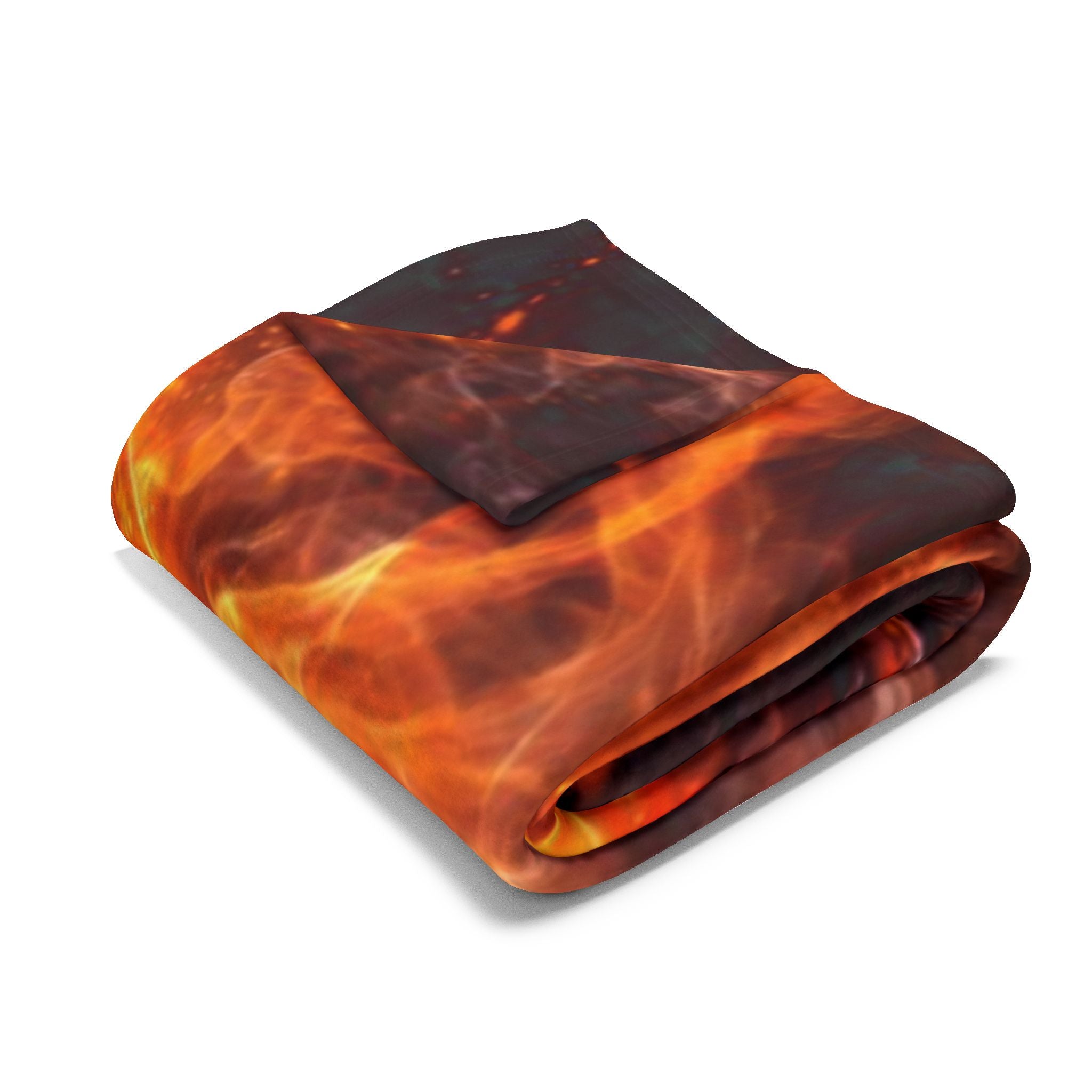 Flaming Bitcoin Arctic Fleece Blanket