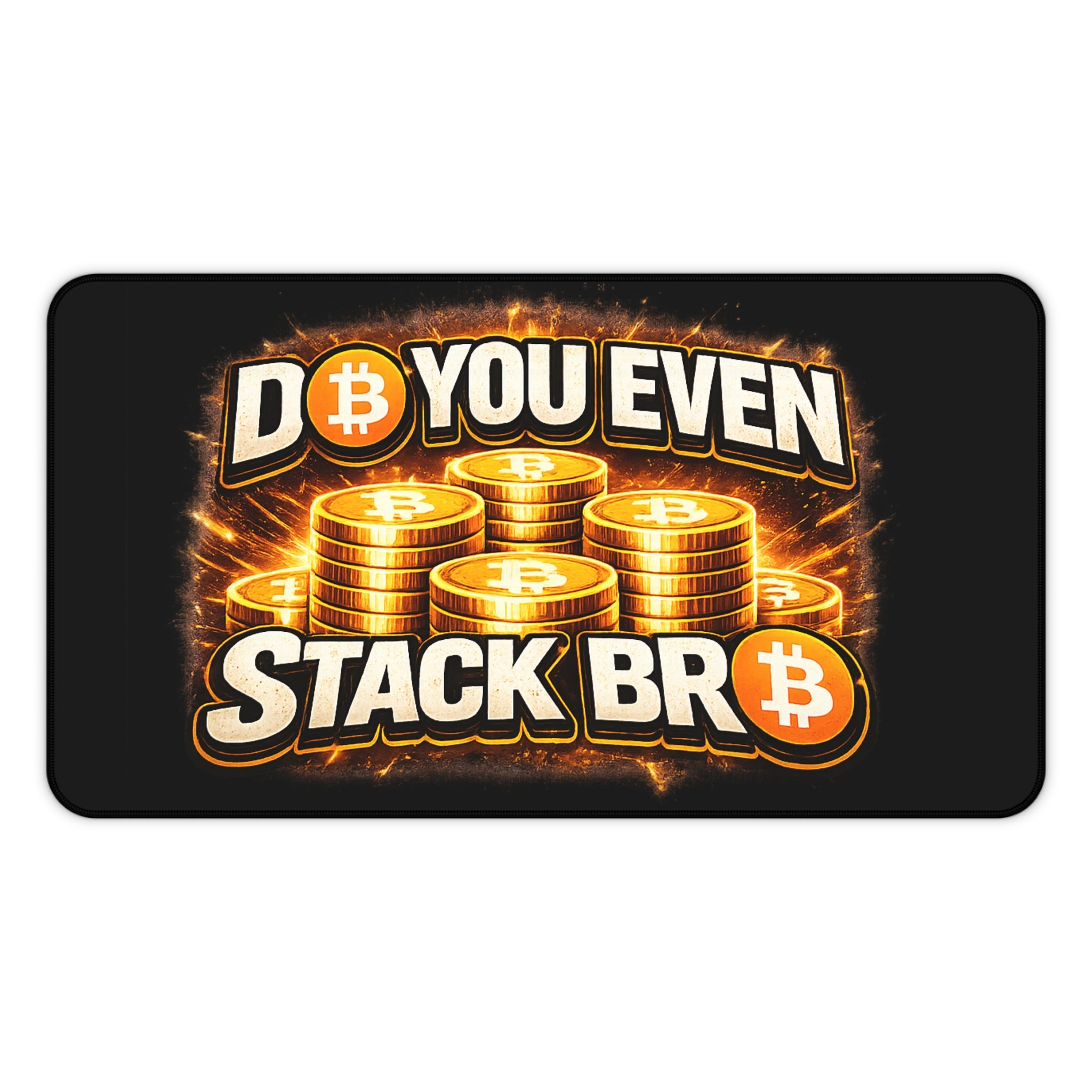 Do You Even Stack Bro Full Art Black Desk Mat