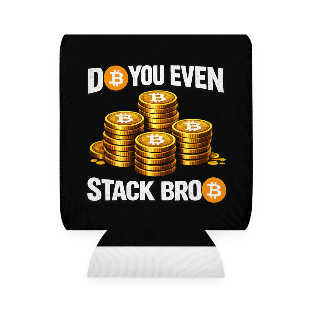 Black Do You Even Stack Bro Can Cooler Sleeve
