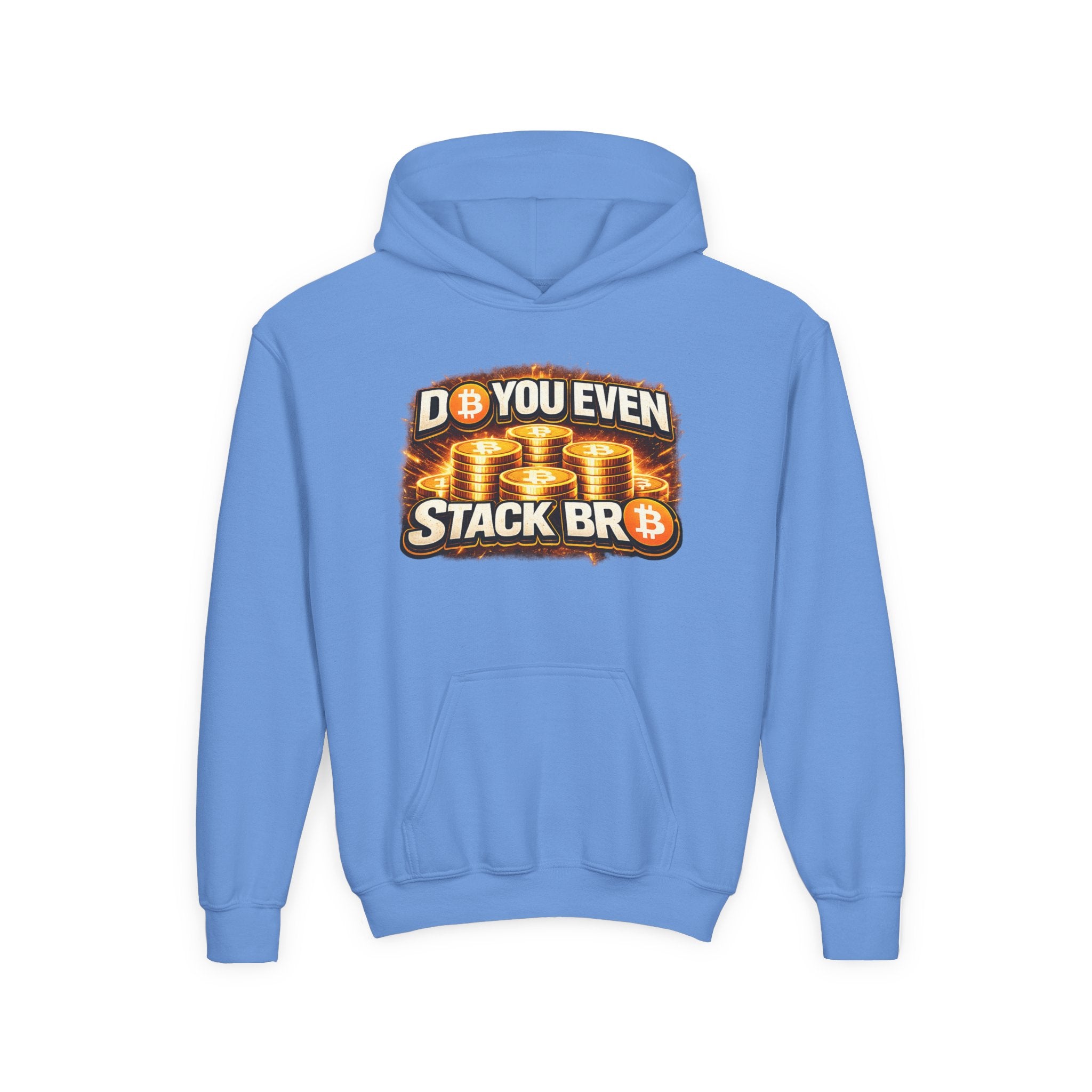 Do You Even Stack Bro Double Sided Youth Heavy Blend Hooded Sweatshirt
