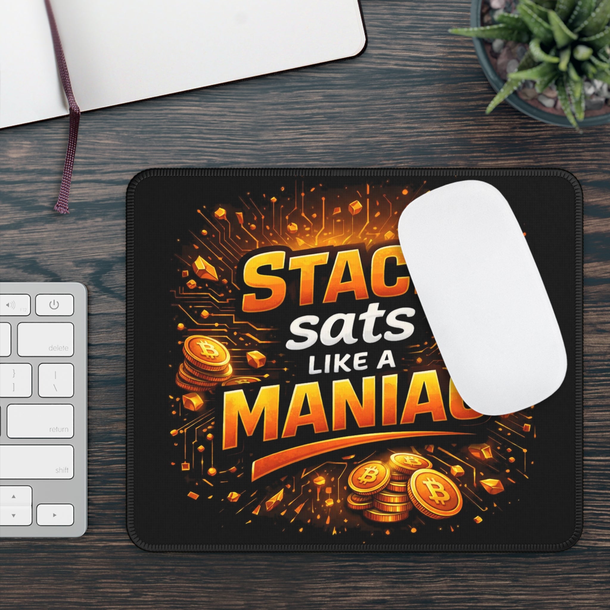 Stack Sats Quote Gaming Mouse Pad