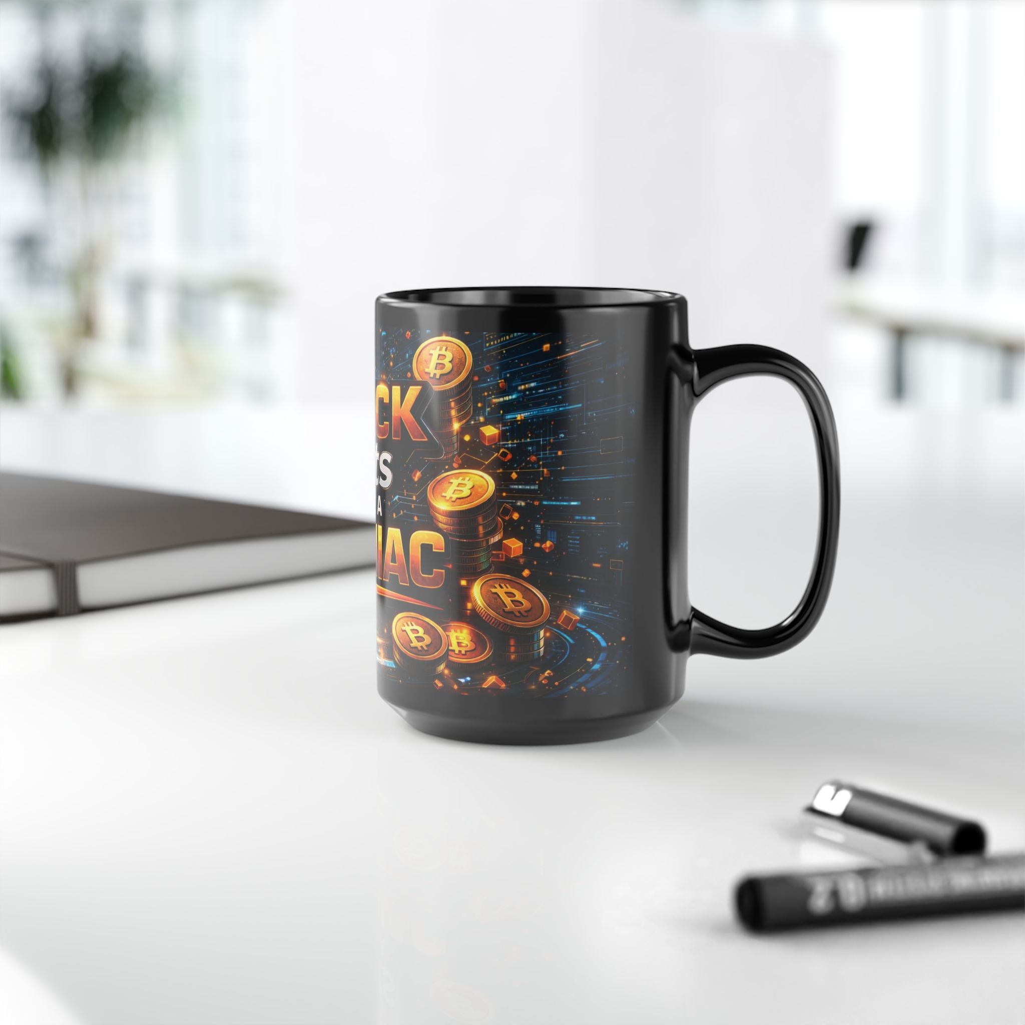 Stack Full Art Black Mug (11oz, 15oz)