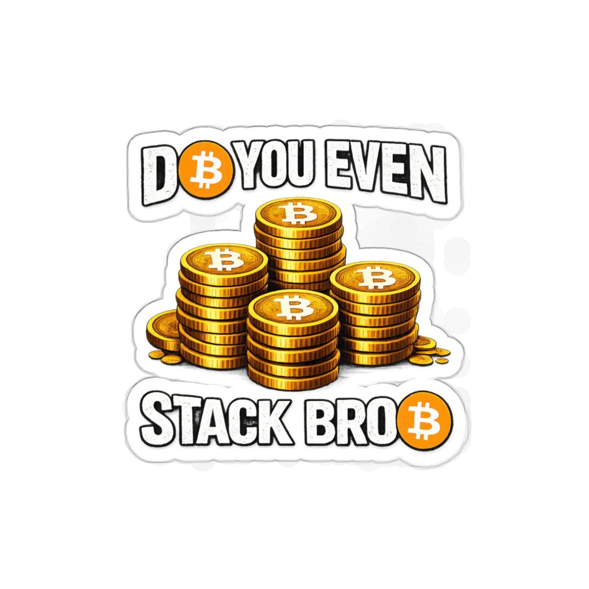 Bitcoin Stack Die-Cut Stickers