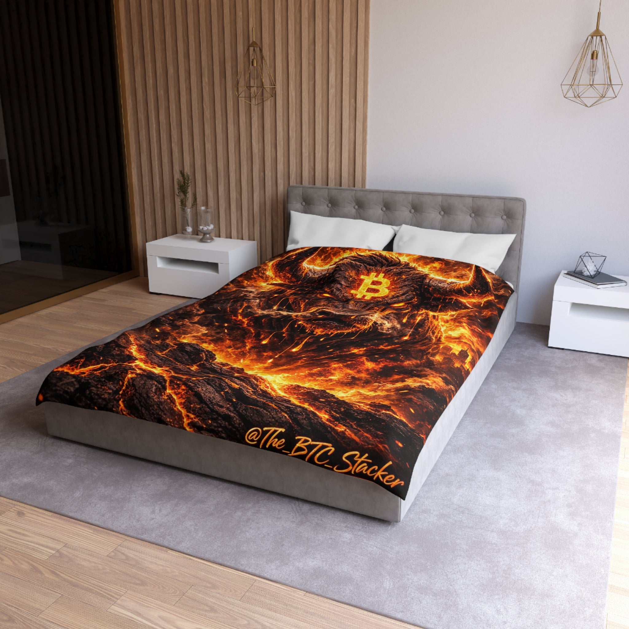 Bitcoin Bull Microfiber Duvet Cover