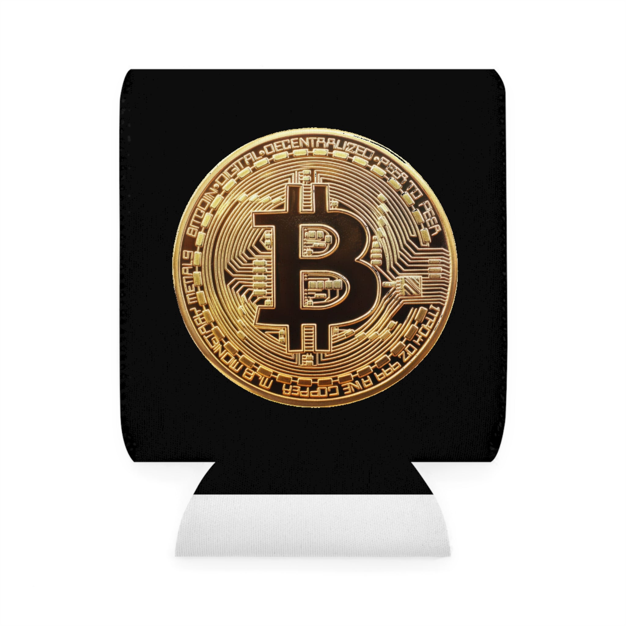 Black Bitcoin Can Cooler Sleeve