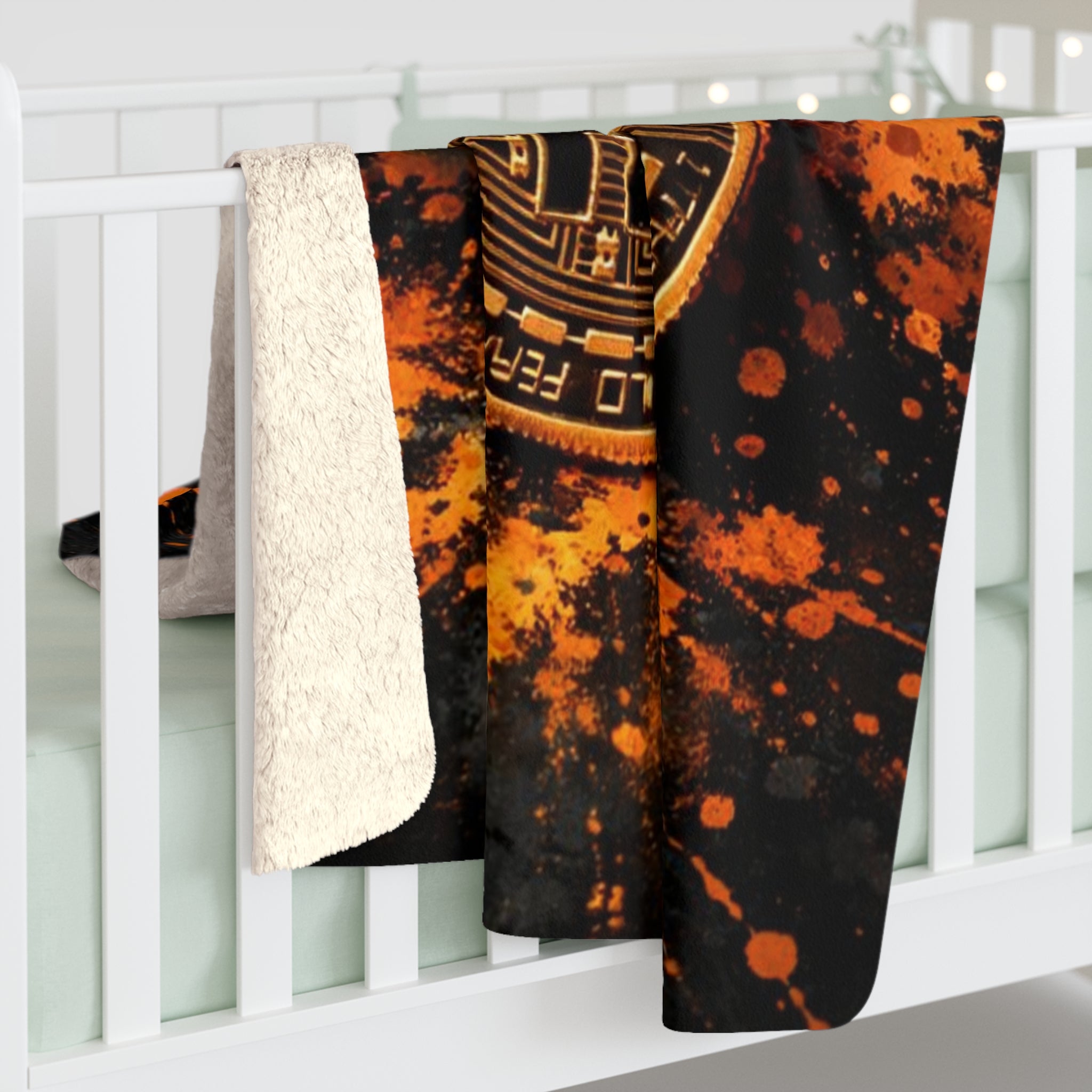 Bitcoin Full Art Sherpa Fleece Blanket