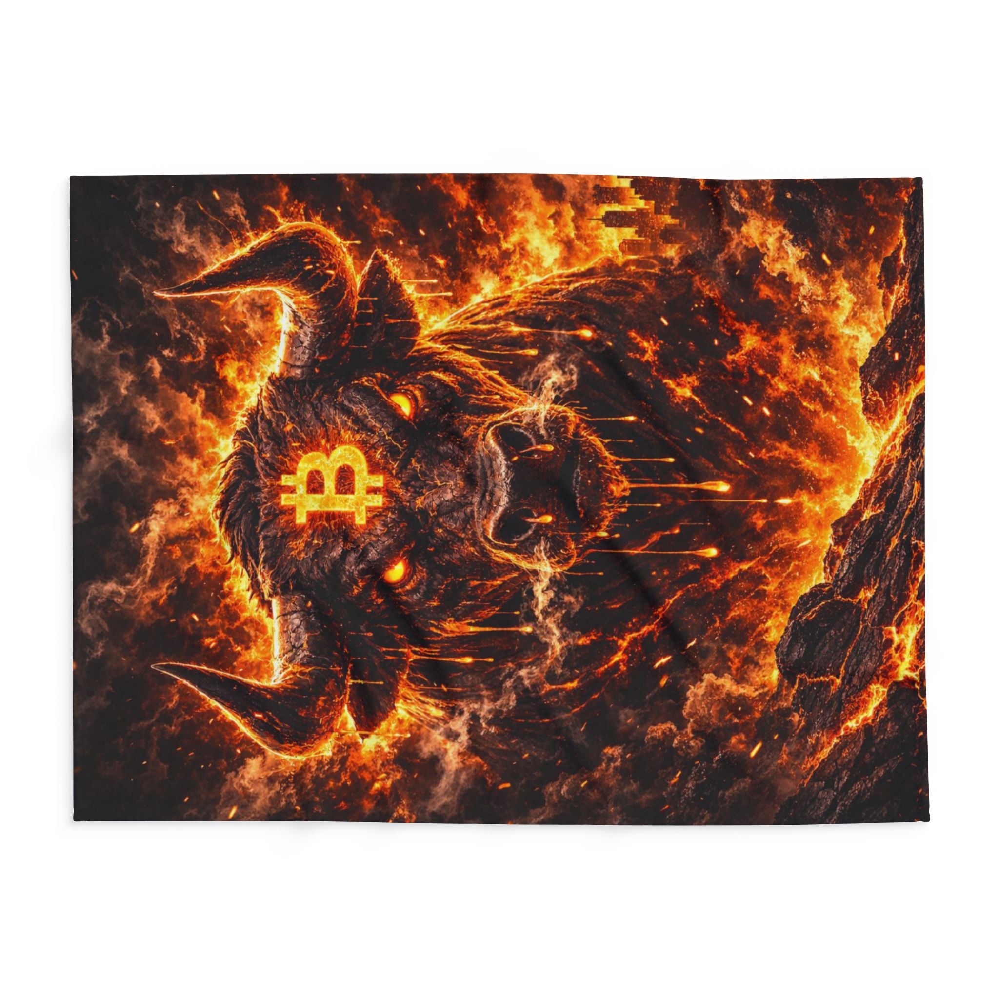 Bitcoin Bull Arctic Fleece Blanket