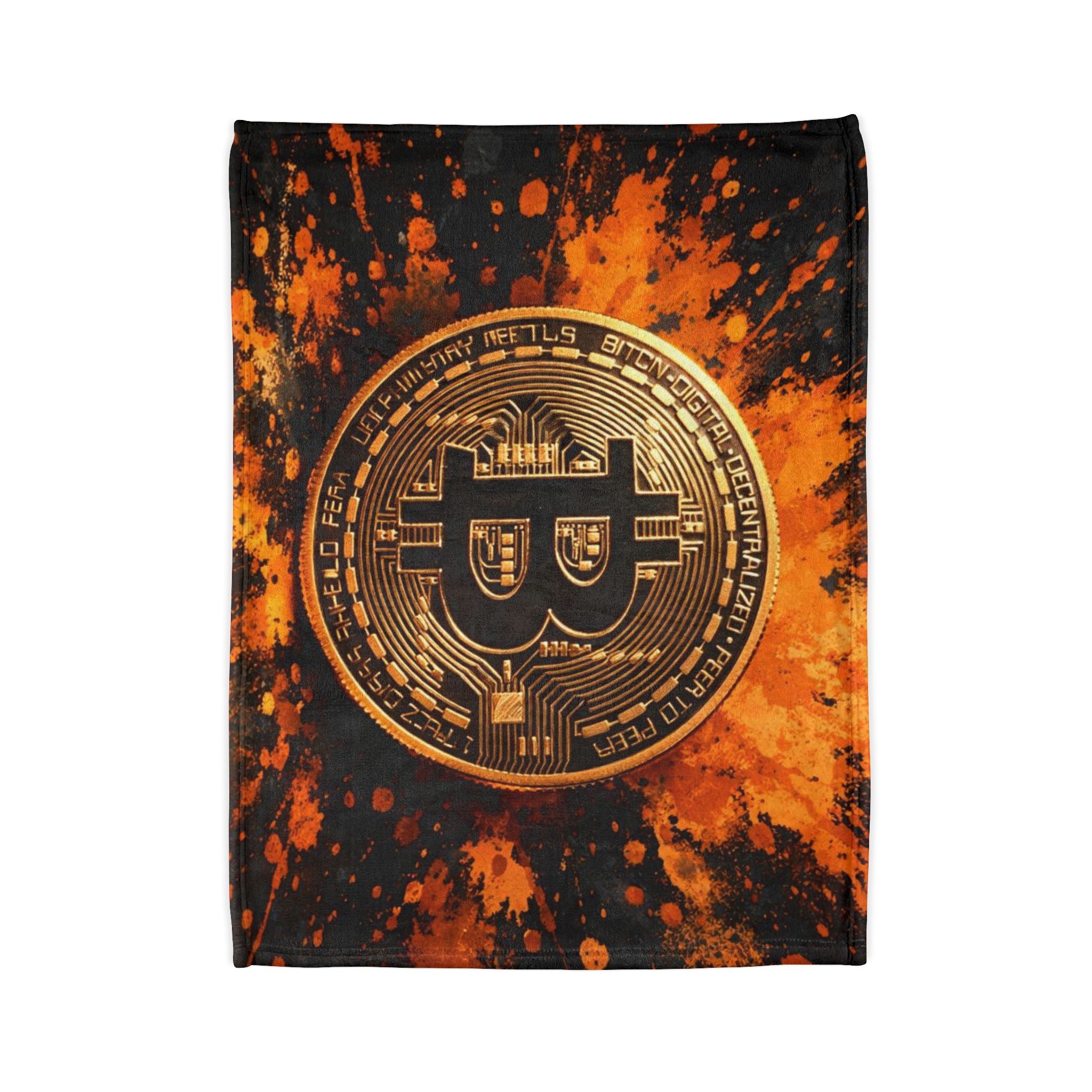 Bitcoin Full Art Soft Polyester Blanket