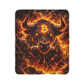 Bitcoin Bull Fleece Sherpa Blanket